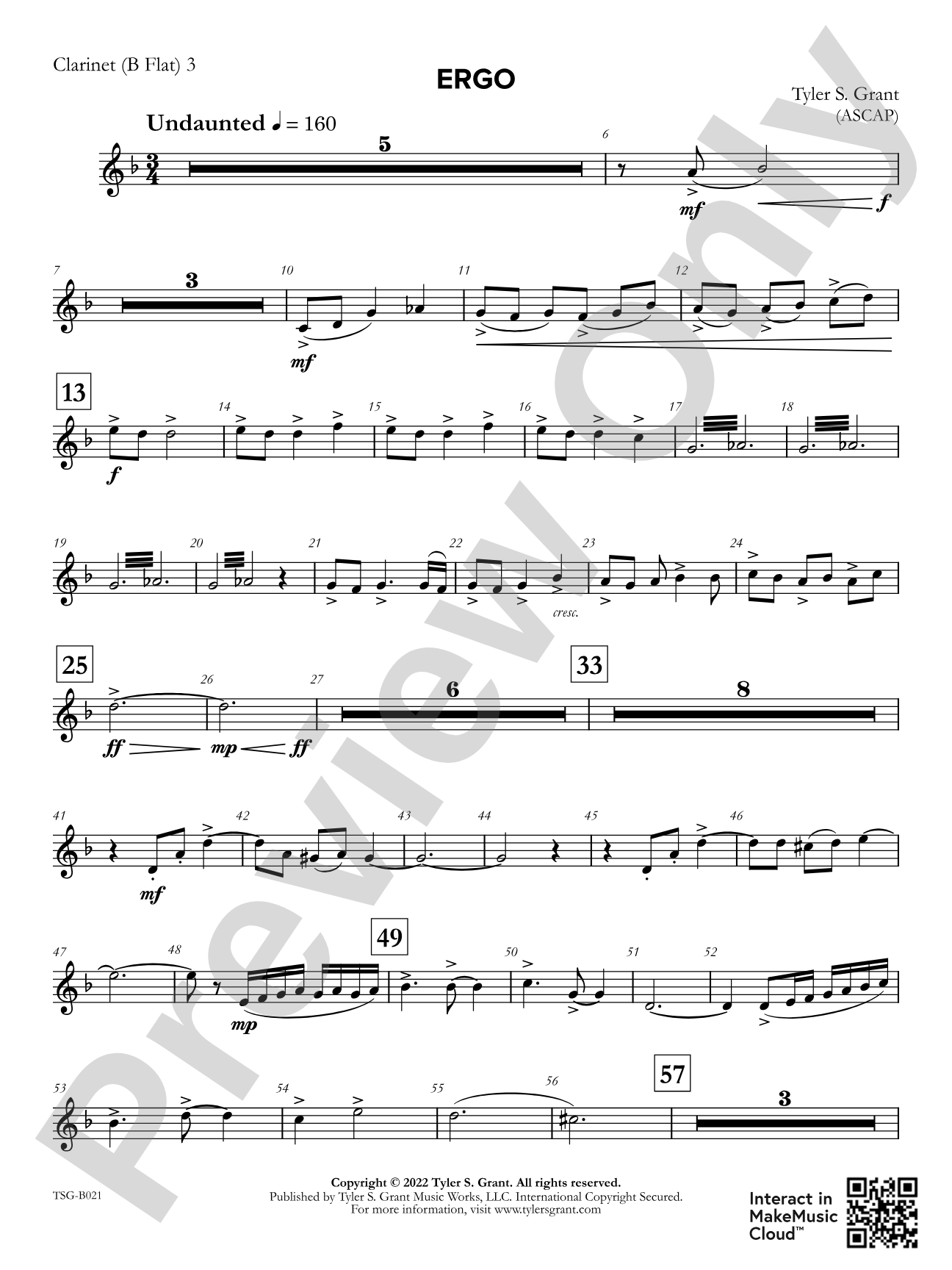 Ergo: 3rd B-flat Clarinet