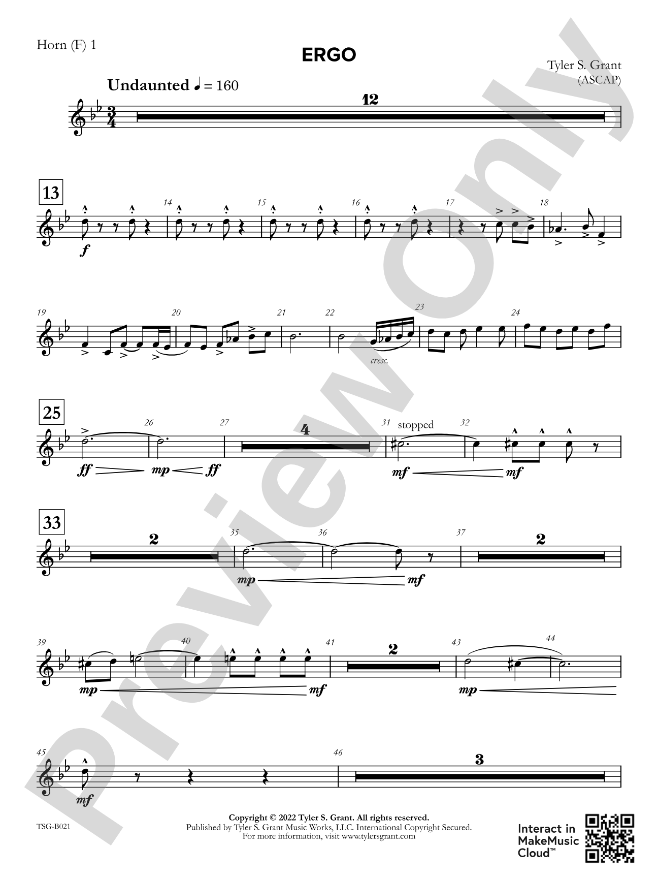 Ergo: 1st F Horn