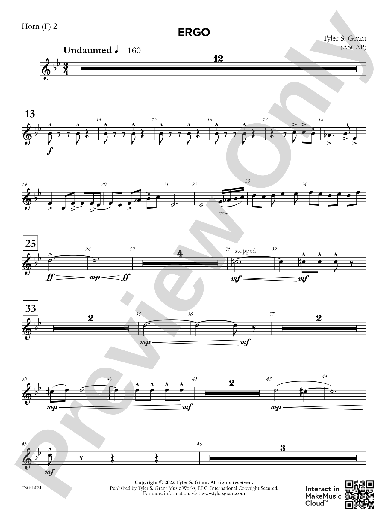 Ergo: 2nd F Horn