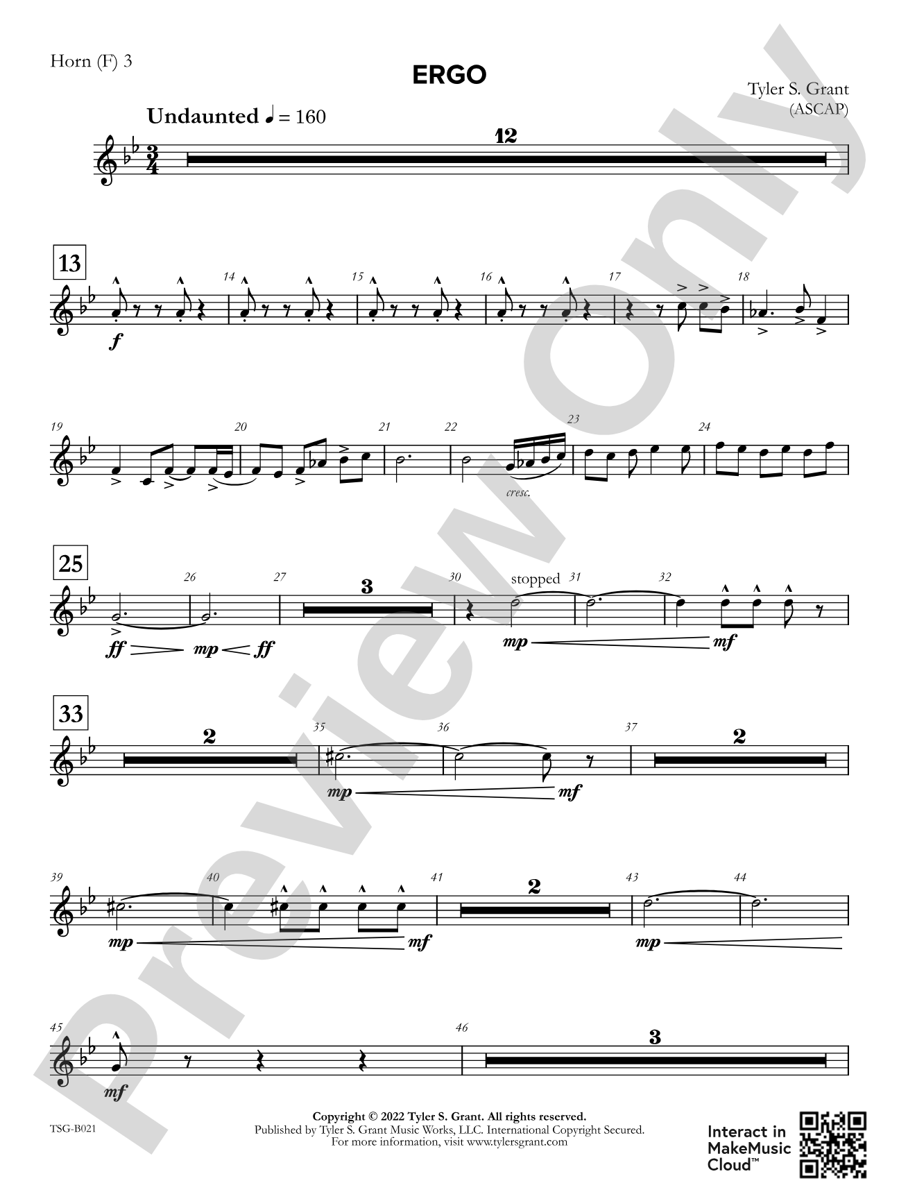 Ergo: 3rd F Horn