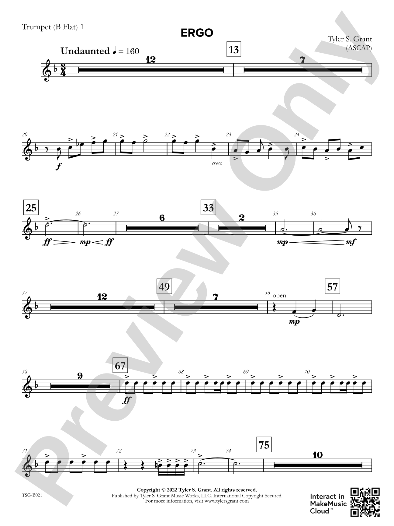 Ergo: 1st B-flat Trumpet