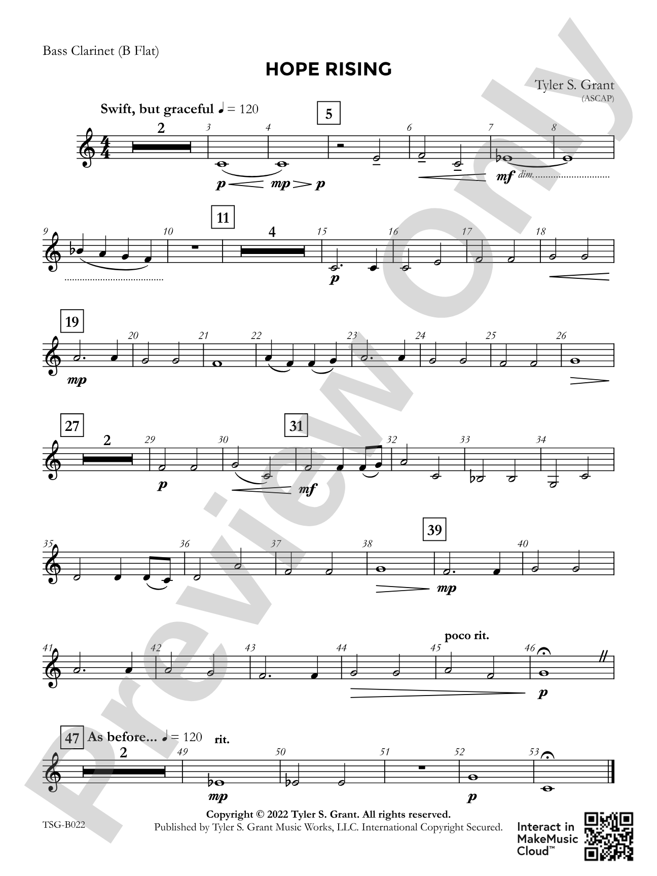 Hope Rising: Bass Clarinet
