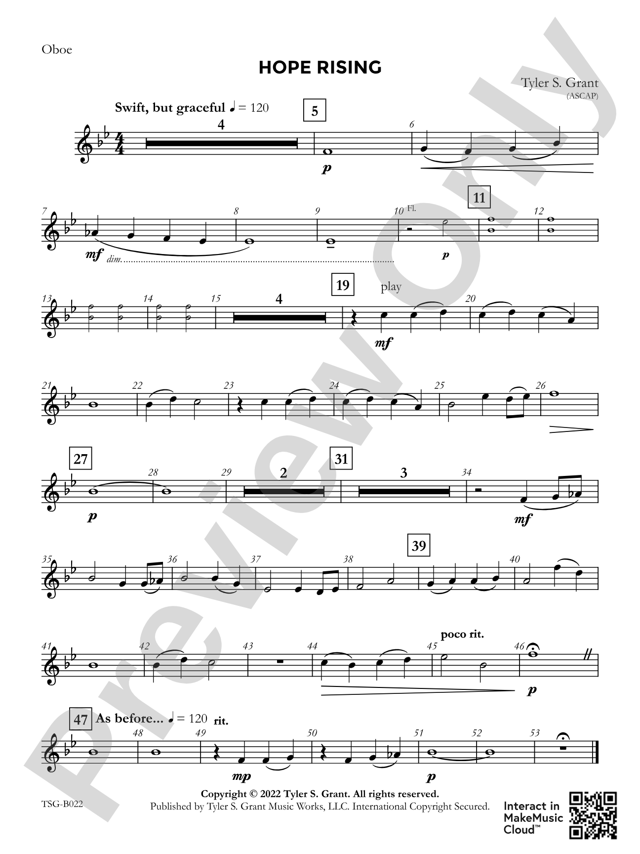 Hope Rising: Oboe
