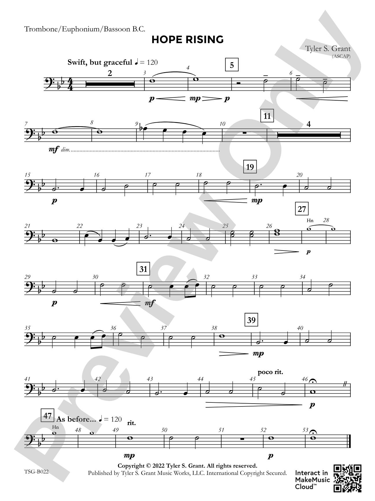 Hope Rising: 1st Trombone
