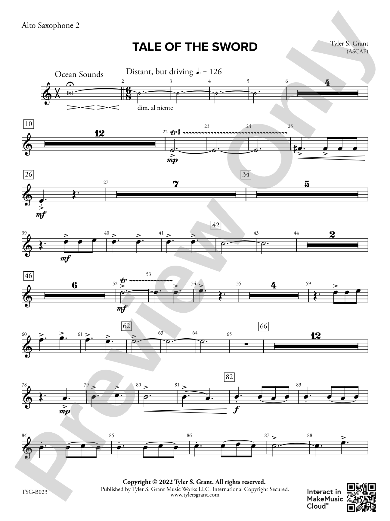 Tale of the Sword: 2nd E-flat Alto Saxophone