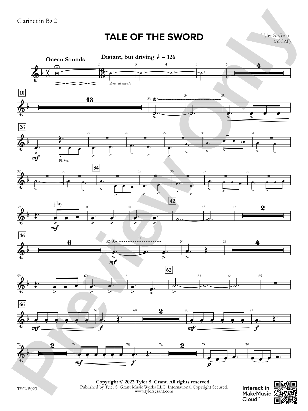 Tale of the Sword: 2nd B-flat Clarinet