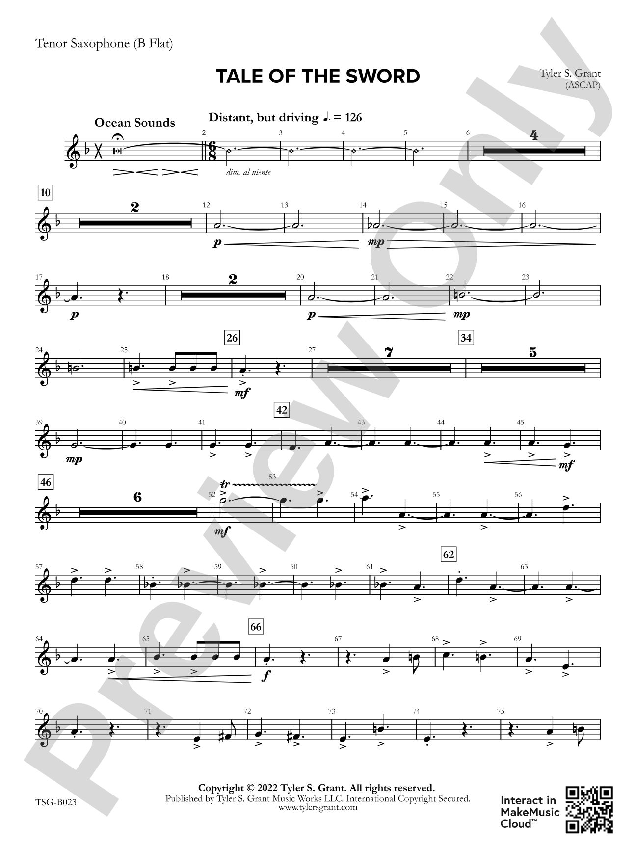 Tale of the Sword: B-flat Tenor Saxophone