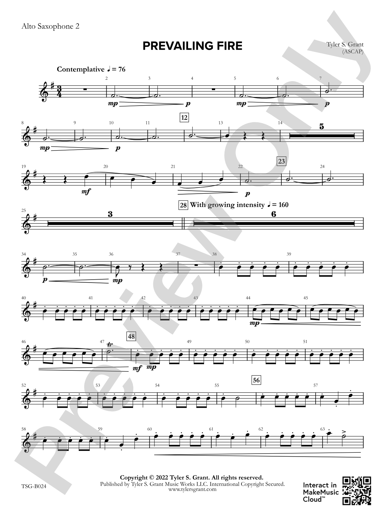 Prevailing Fire: 2nd E-flat Alto Saxophone