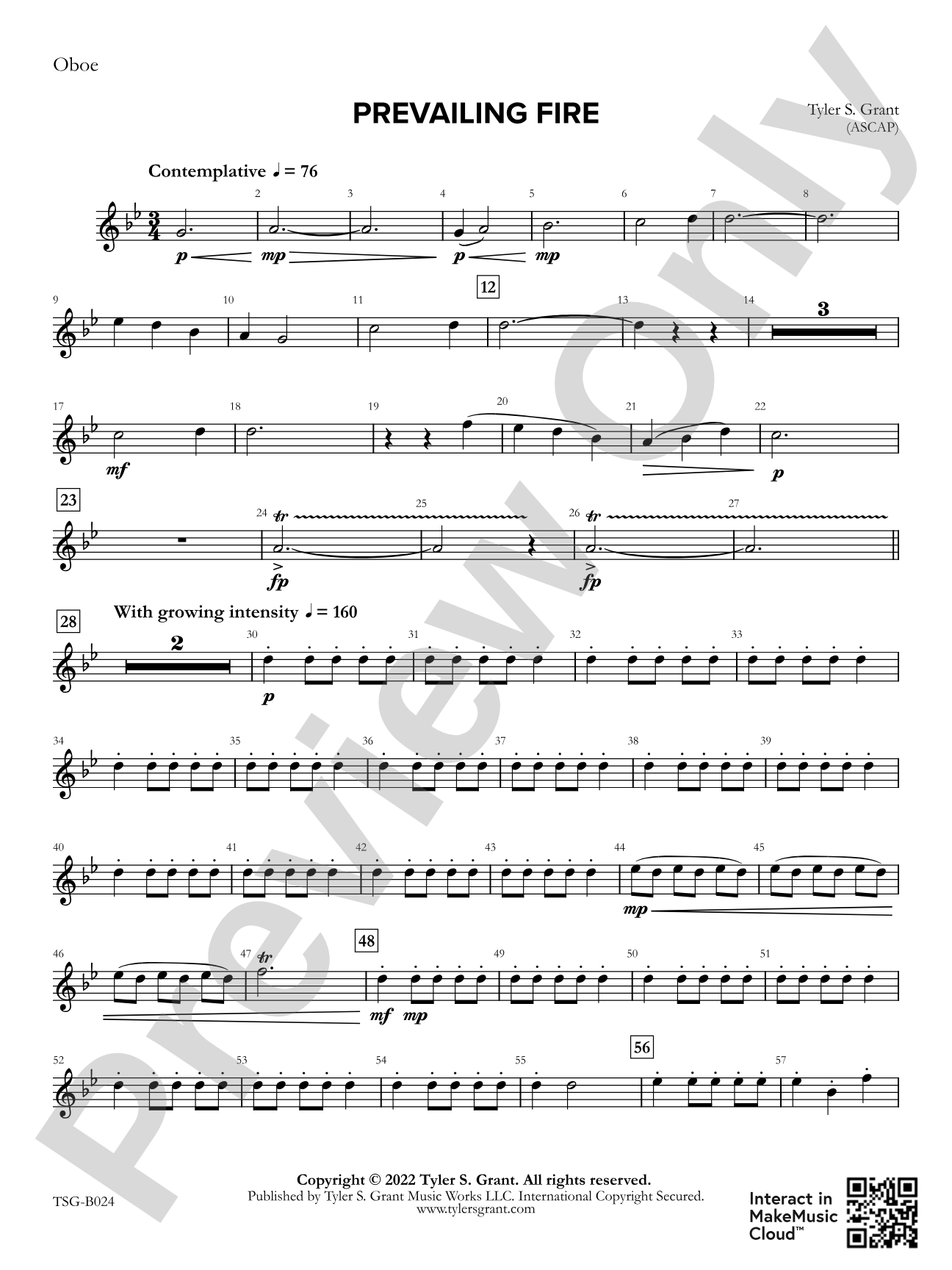 Prevailing Fire: Oboe