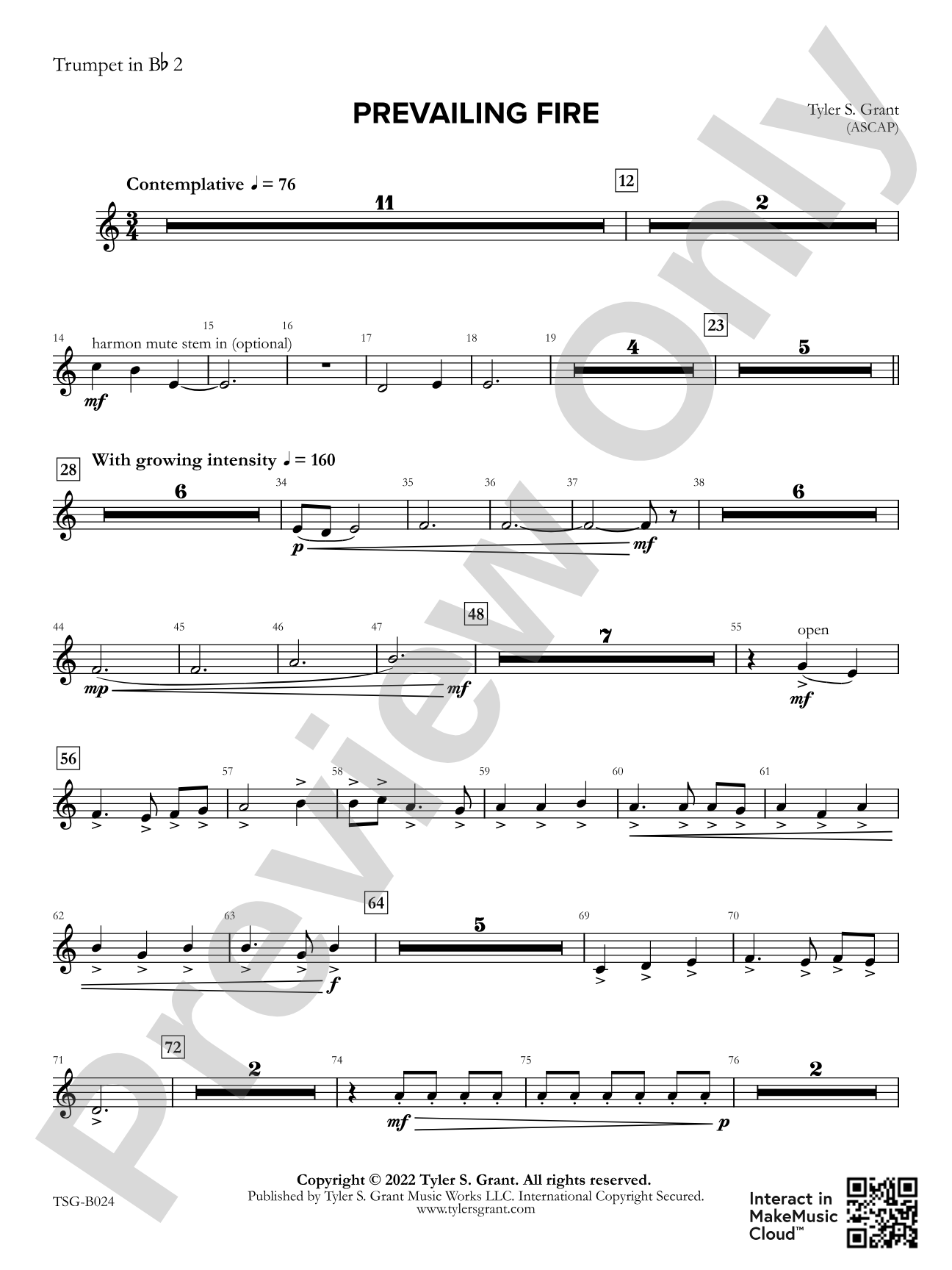 Prevailing Fire: 2nd B-flat Trumpet