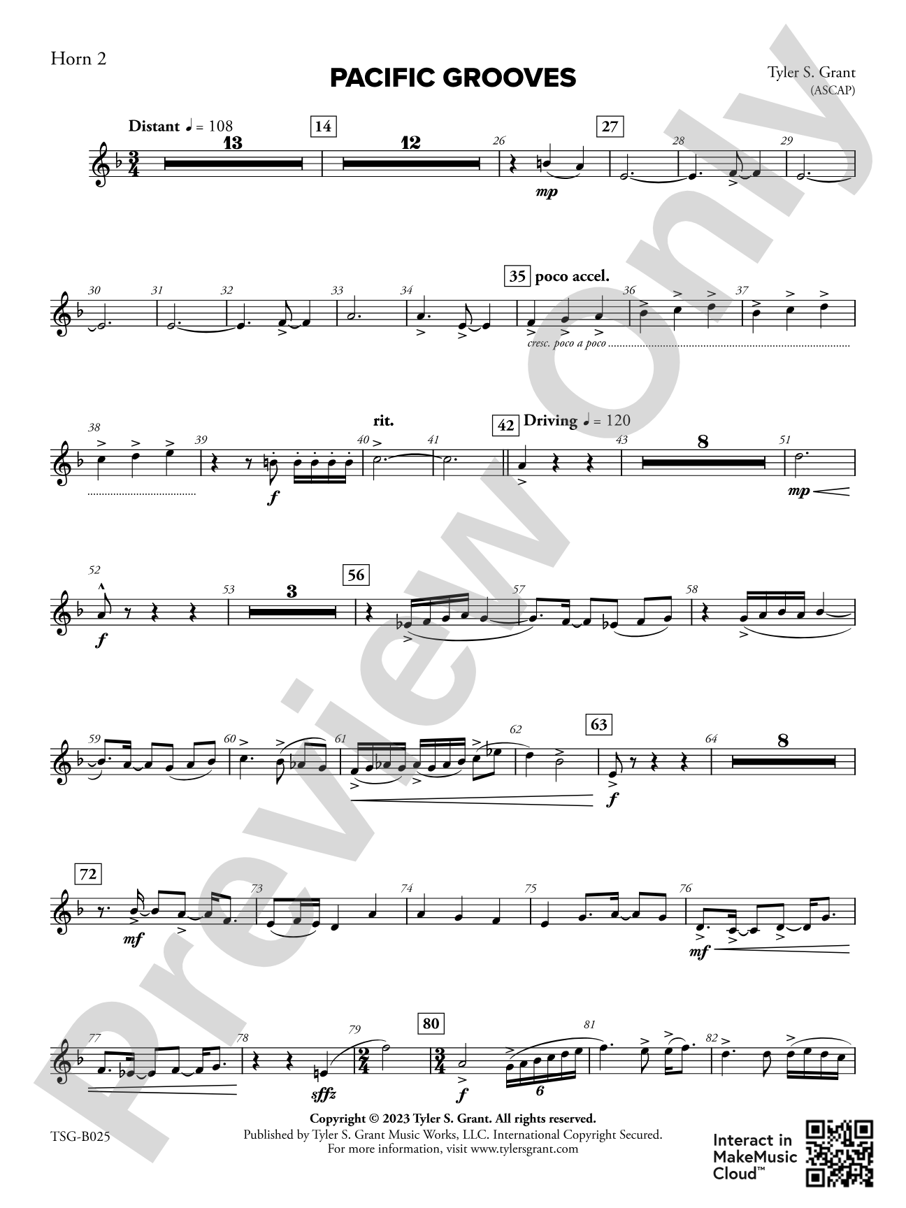 Pacific Grooves: 2nd F Horn