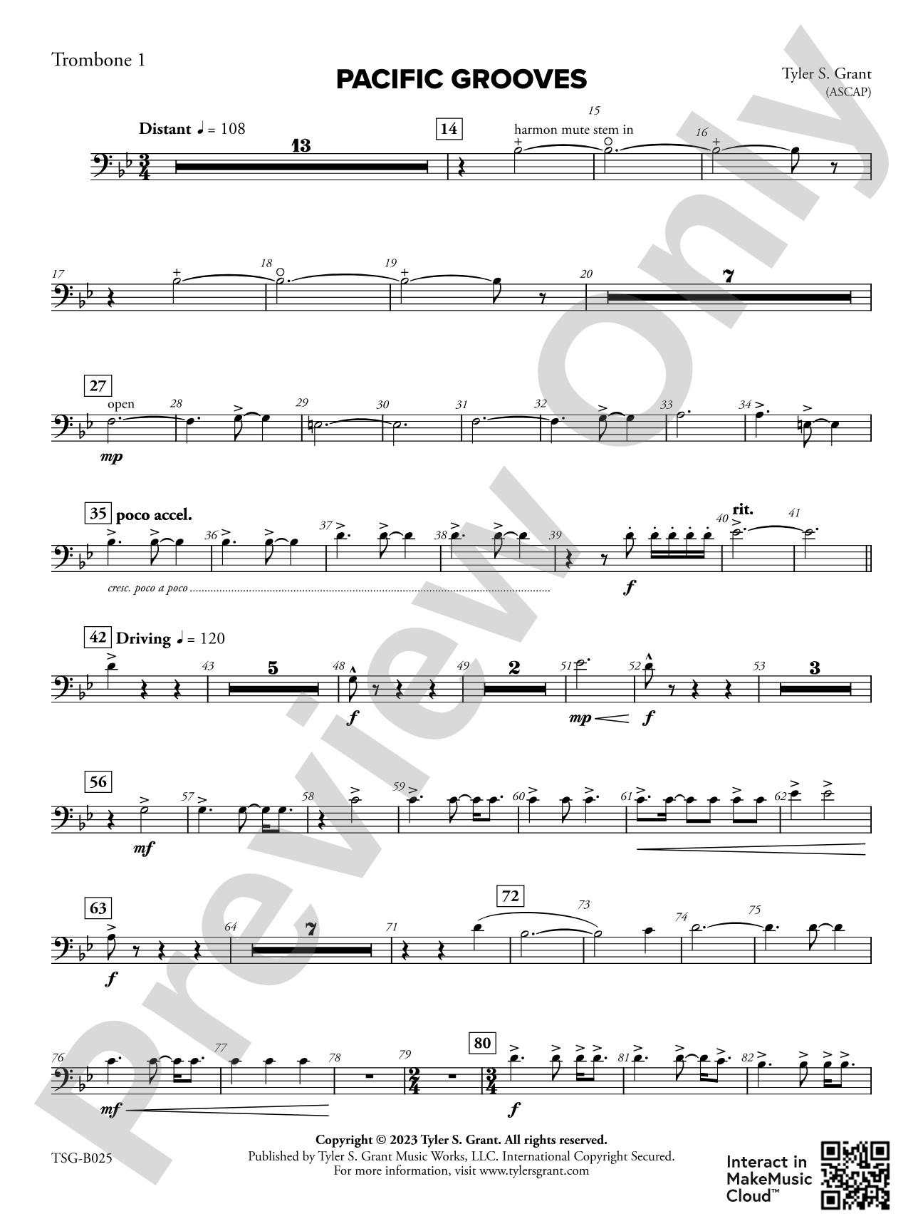 Pacific Grooves: 1st Trombone