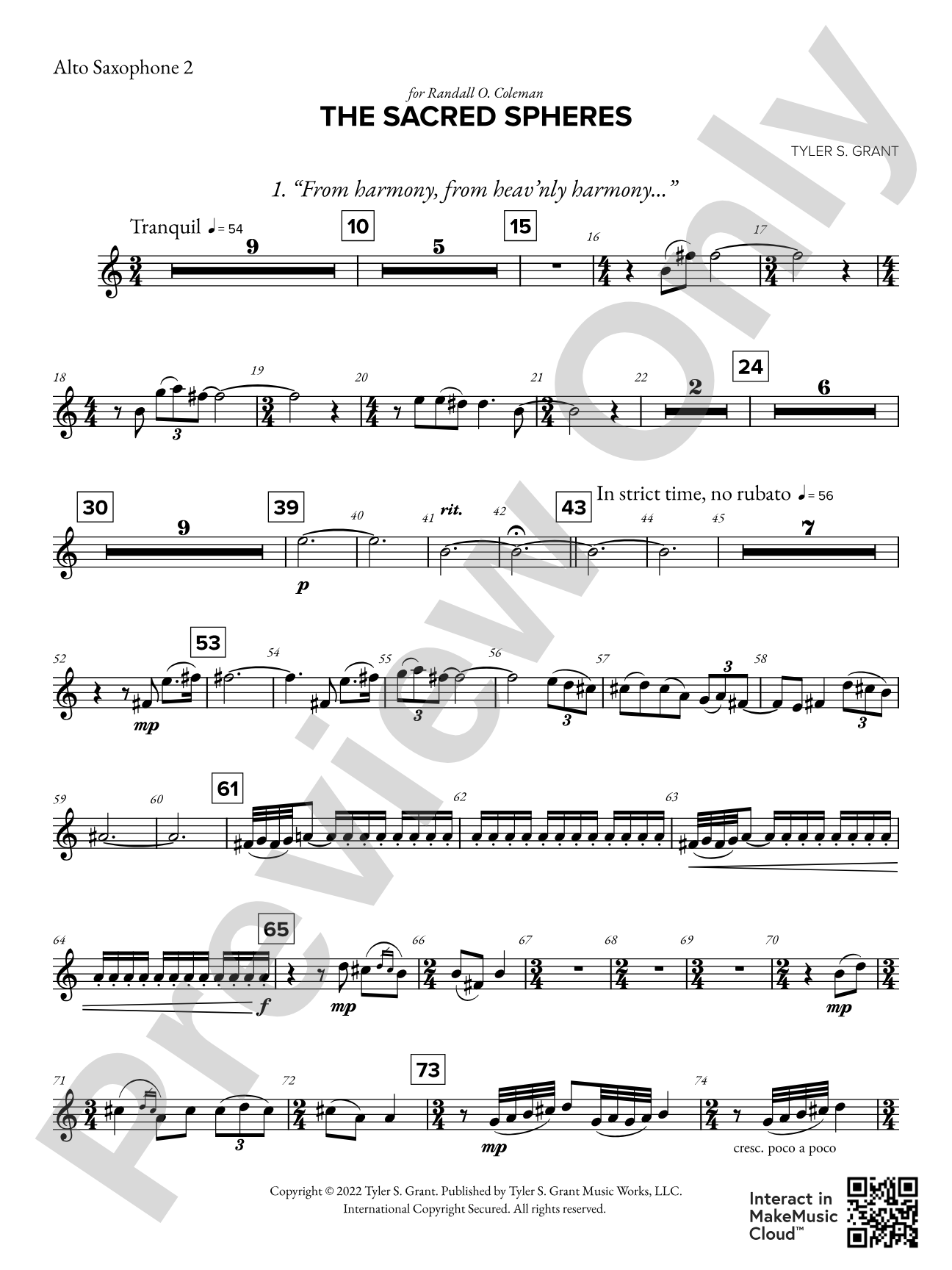 The Sacred Spheres: 2nd E-flat Alto Saxophone