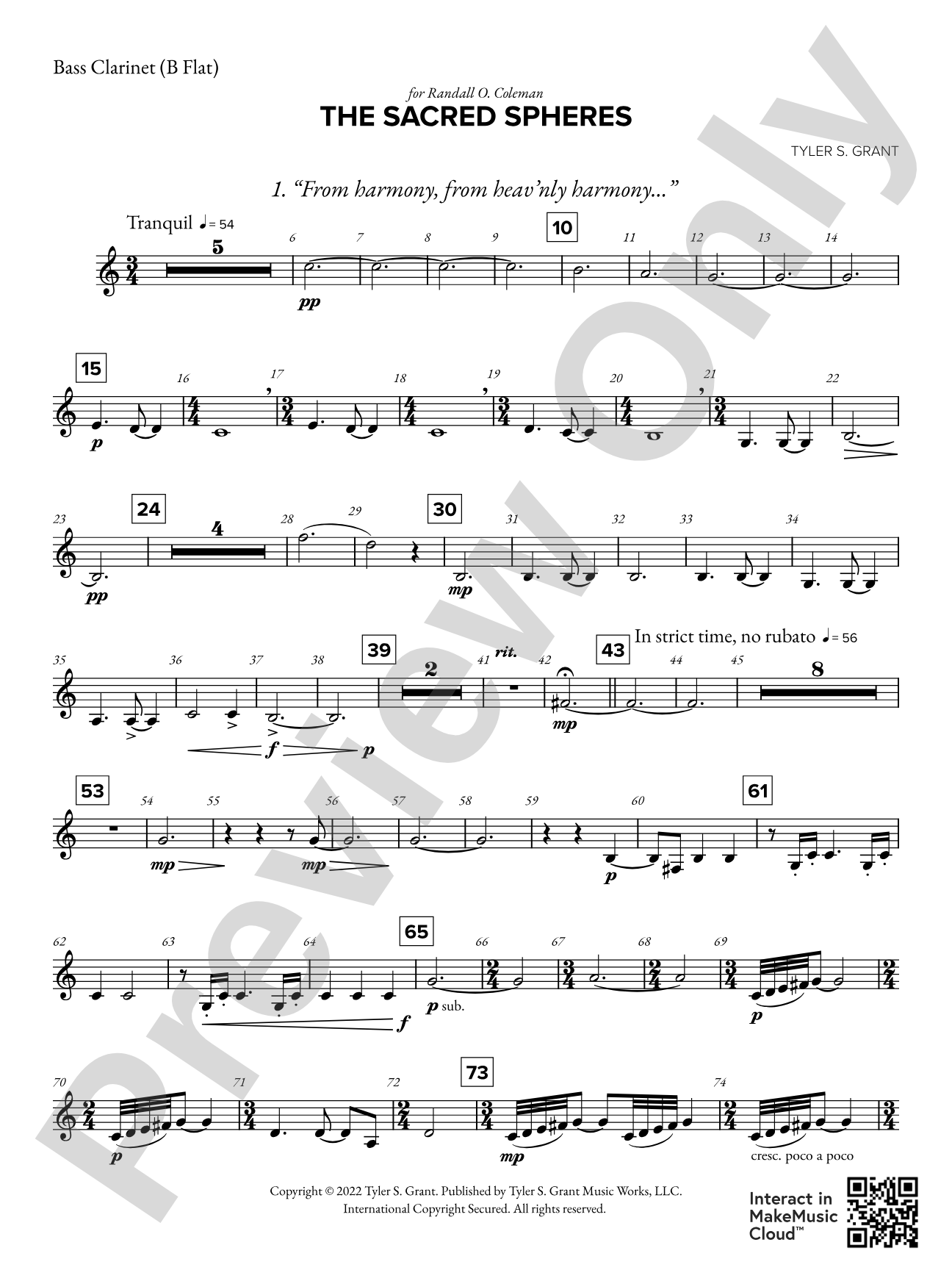 The Sacred Spheres: Bass Clarinet