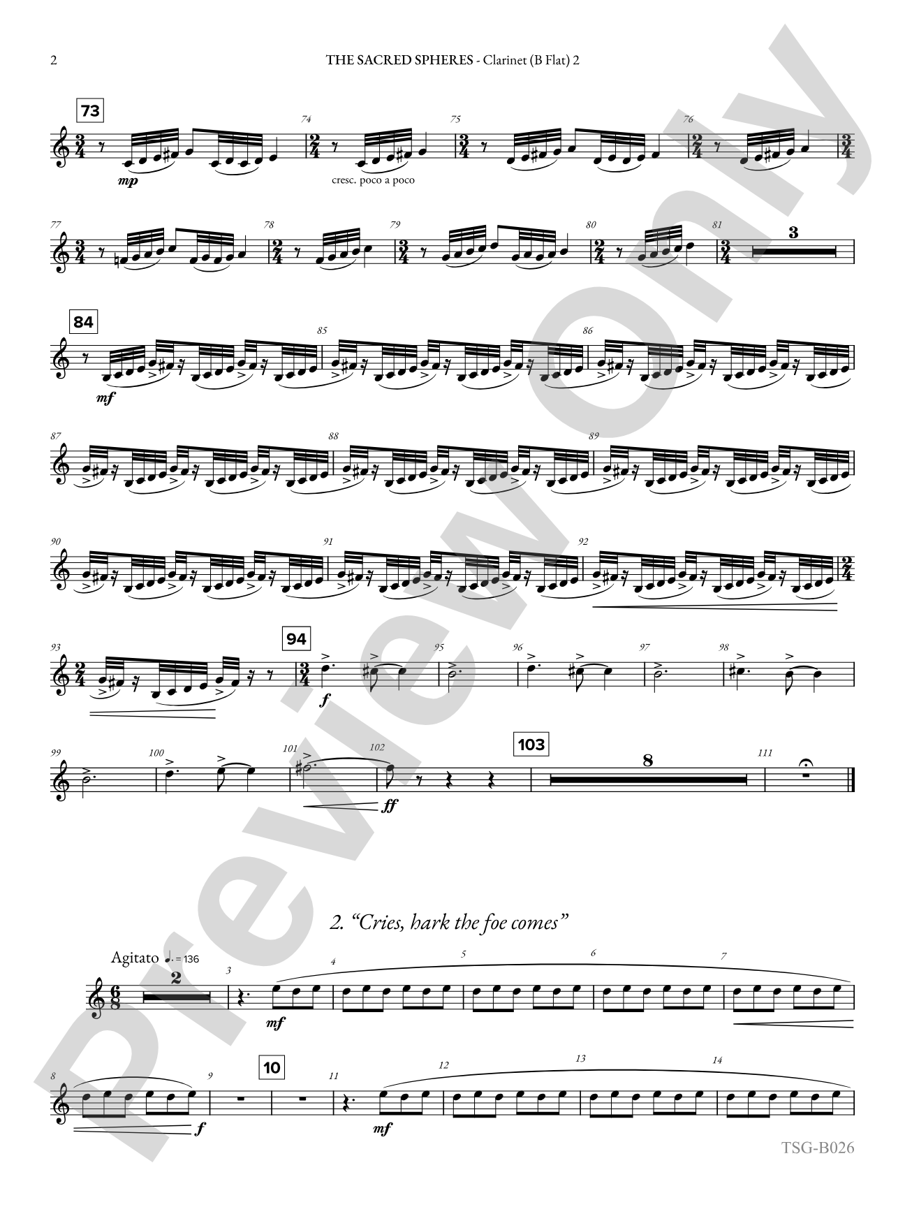 The Sacred Spheres: 2nd B-flat Clarinet