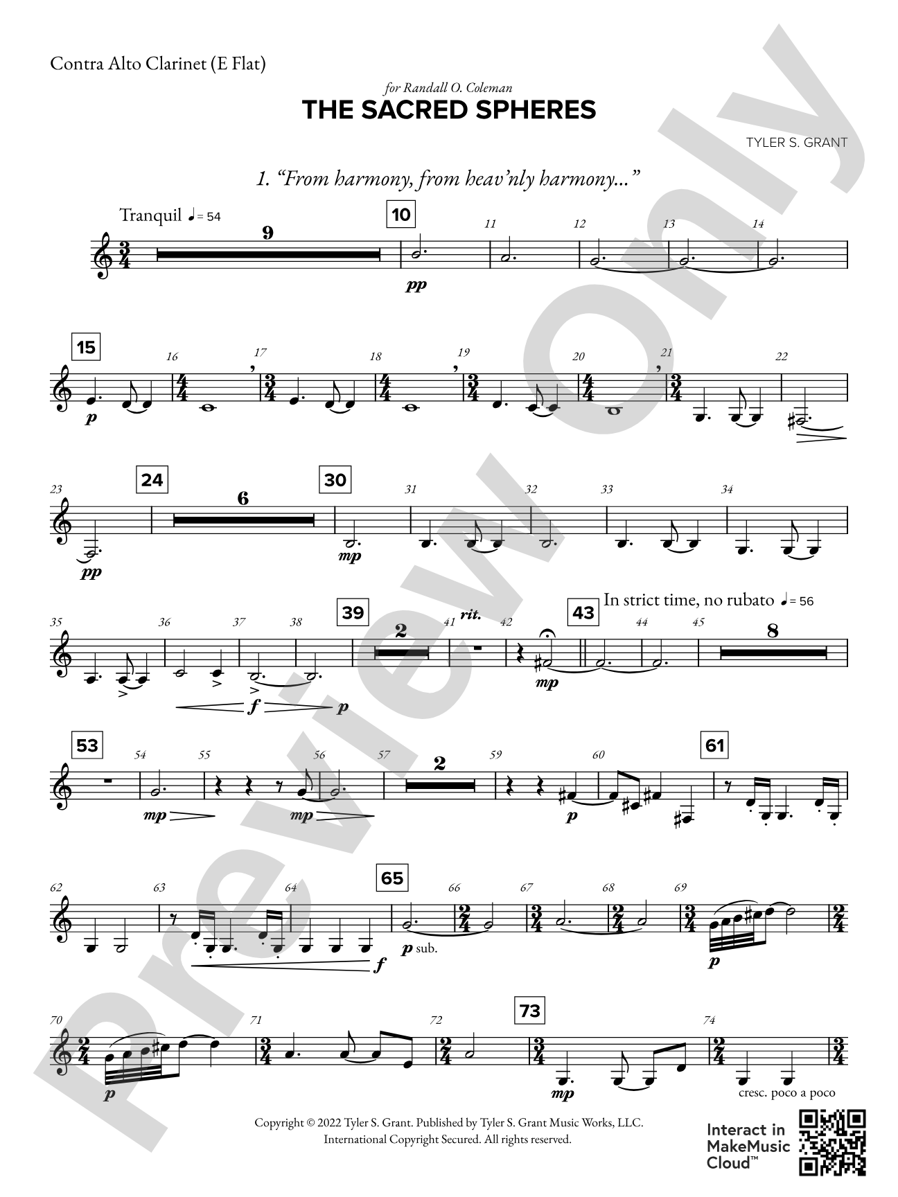 The Sacred Spheres: E-flat Contra-Alto Clarinet