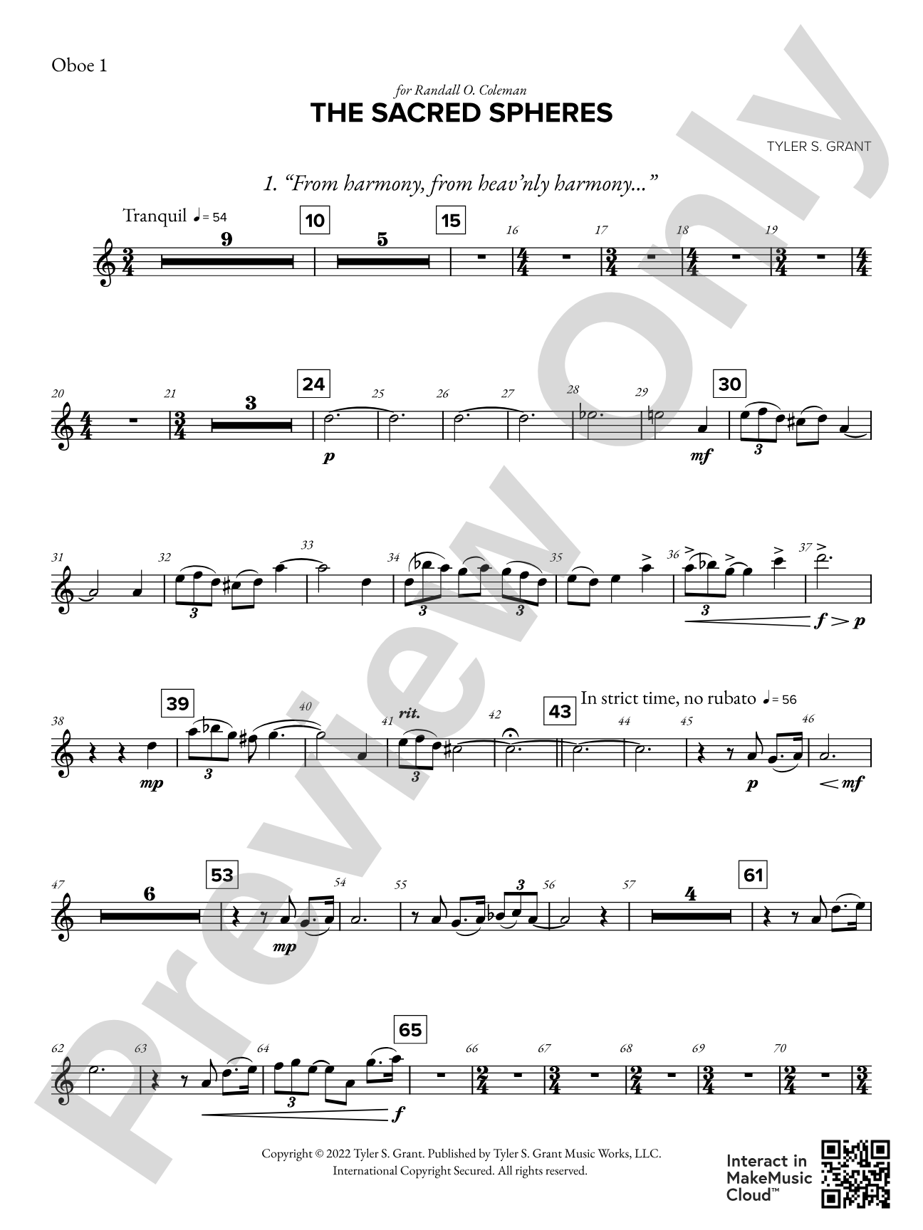 The Sacred Spheres: Oboe