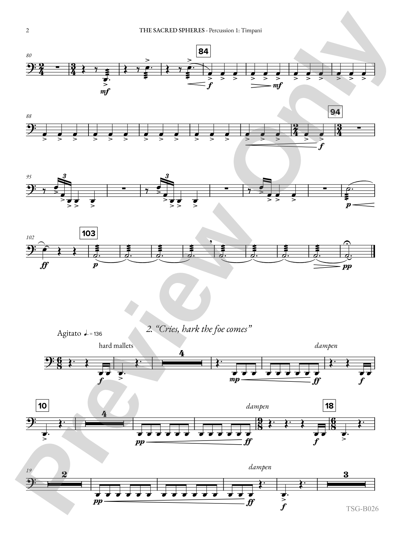 The Sacred Spheres: 1st Percussion