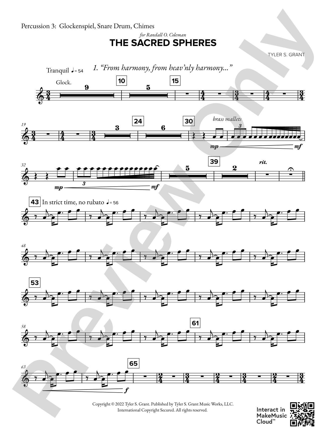 The Sacred Spheres: 3rd Percussion
