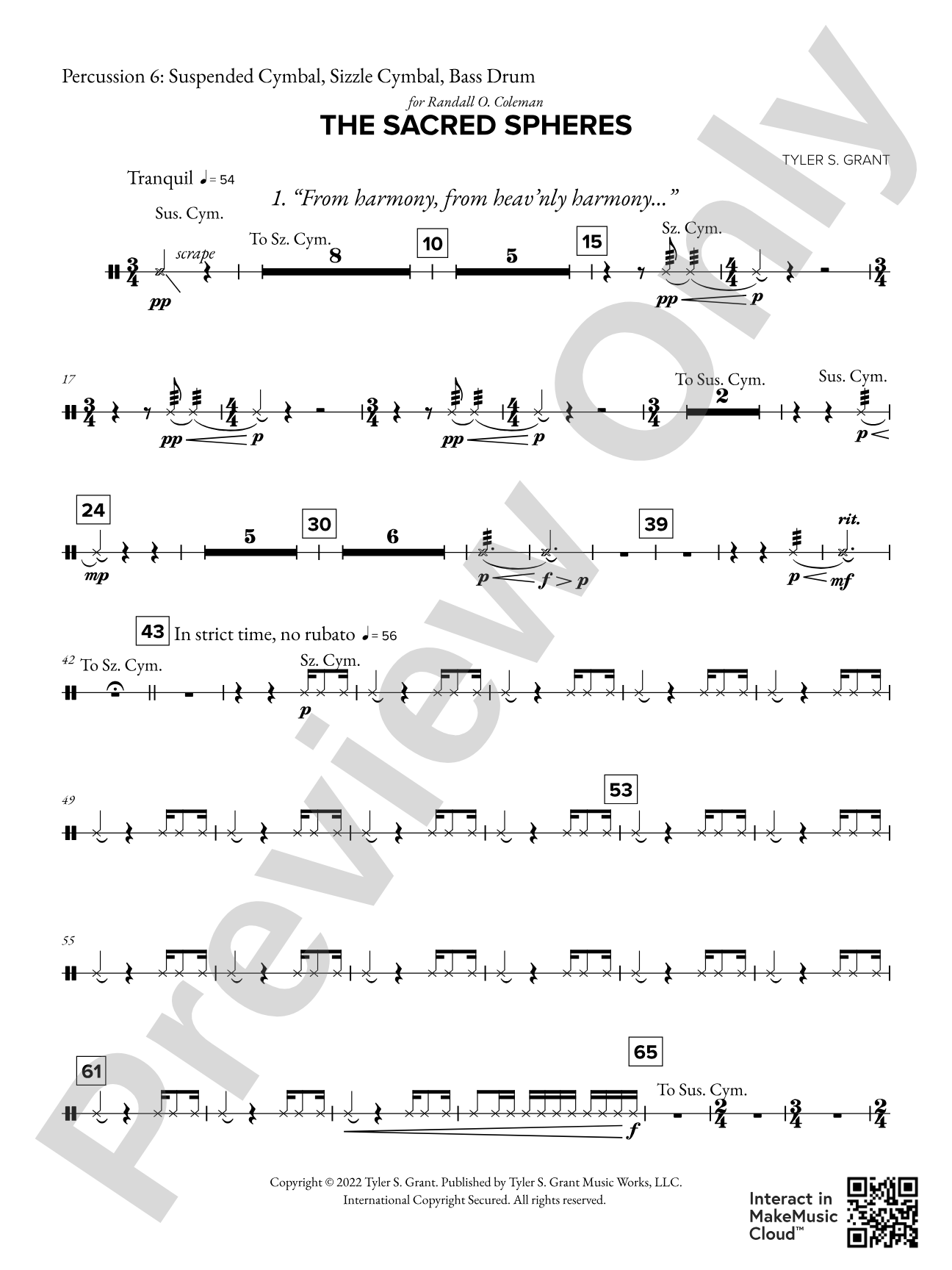 The Sacred Spheres: 6th Percussion