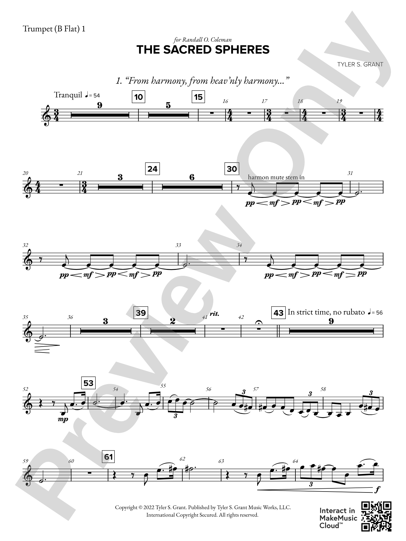 The Sacred Spheres: 1st B-flat Trumpet