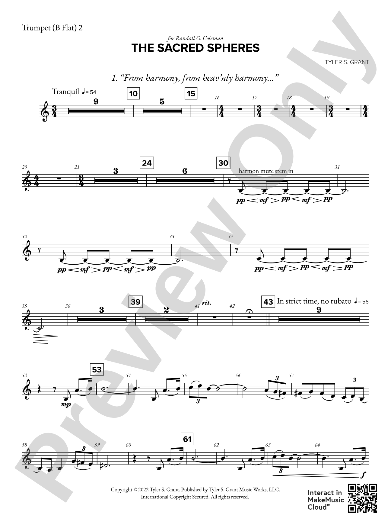 The Sacred Spheres: 2nd B-flat Trumpet
