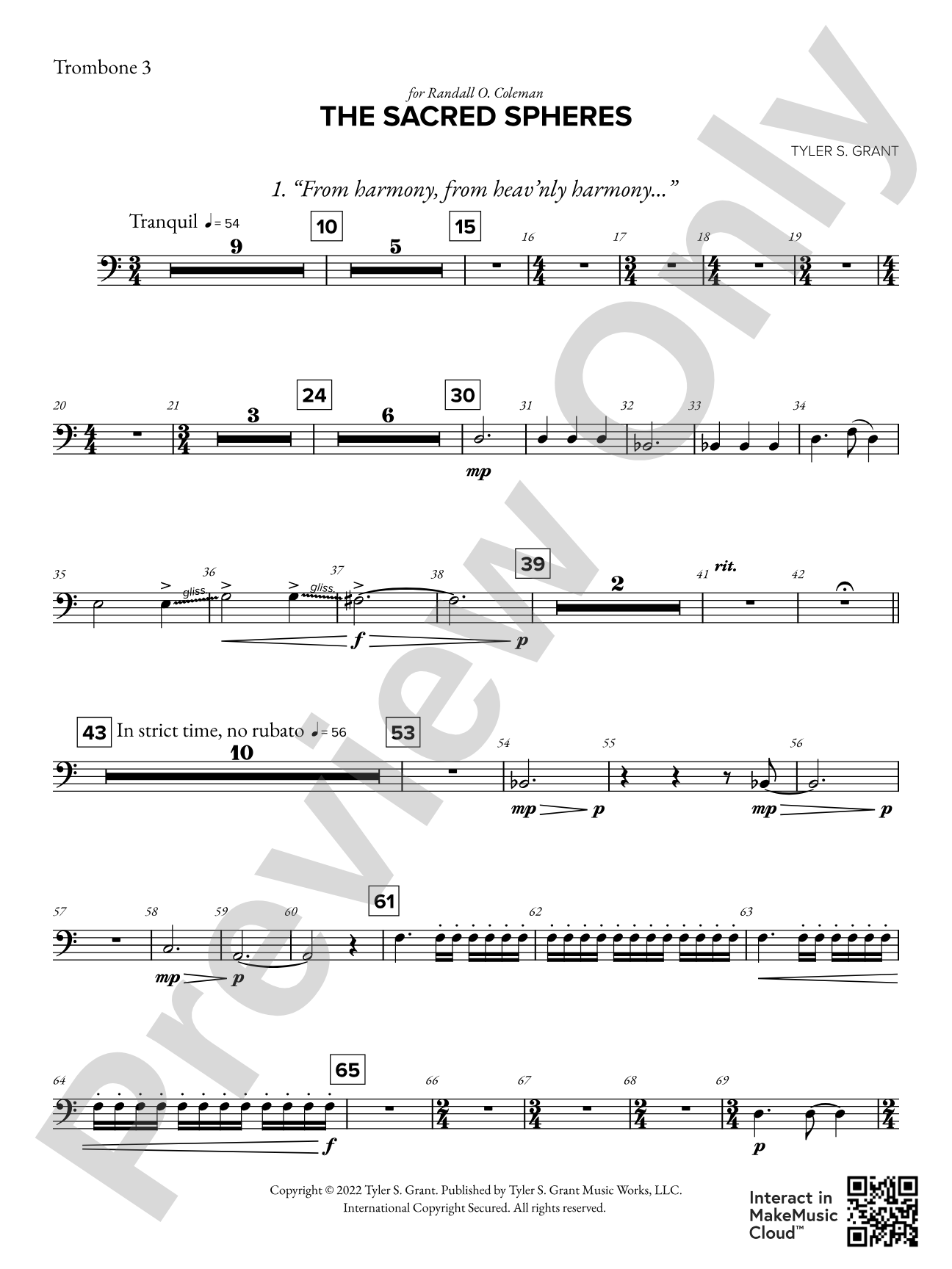 The Sacred Spheres: 3rd Trombone