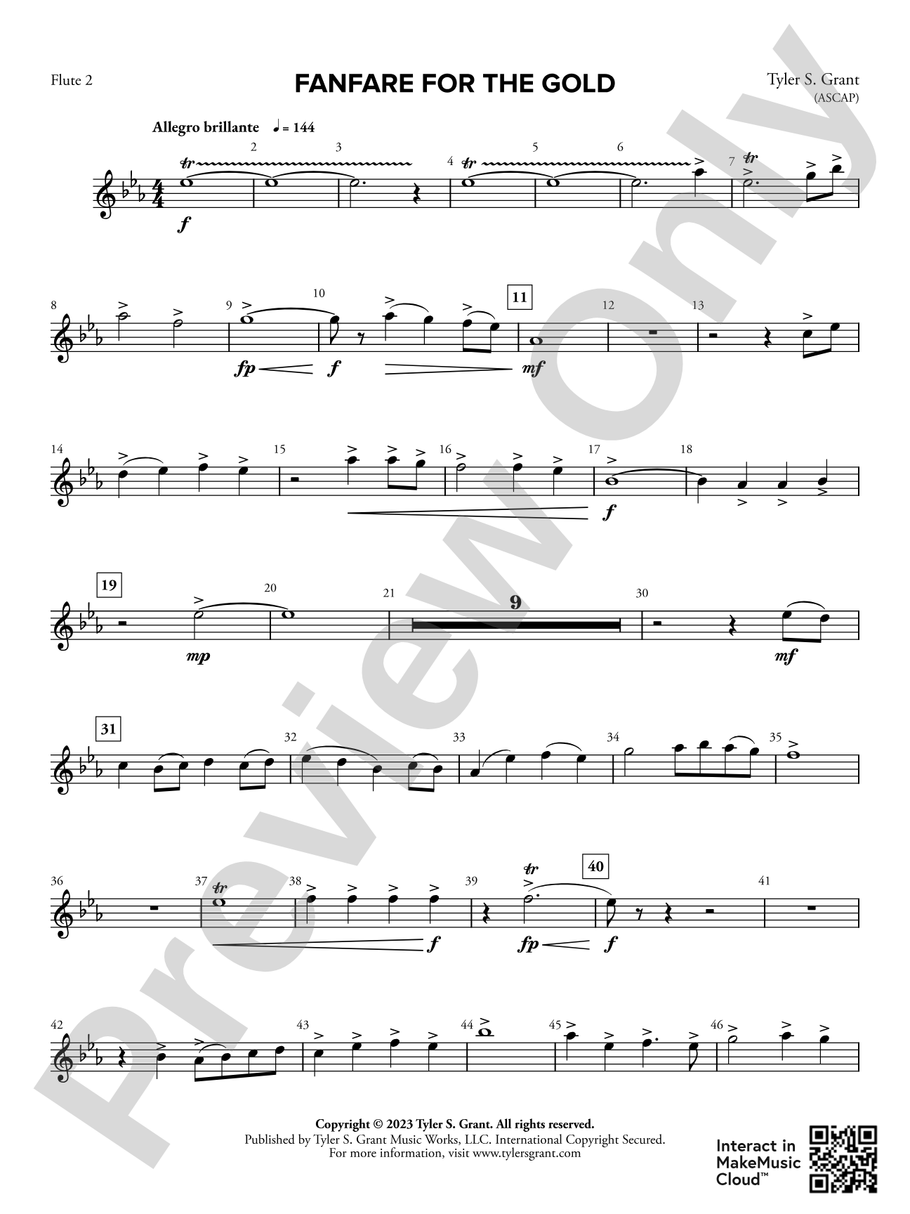 Fanfare for the Gold: 2nd Flute