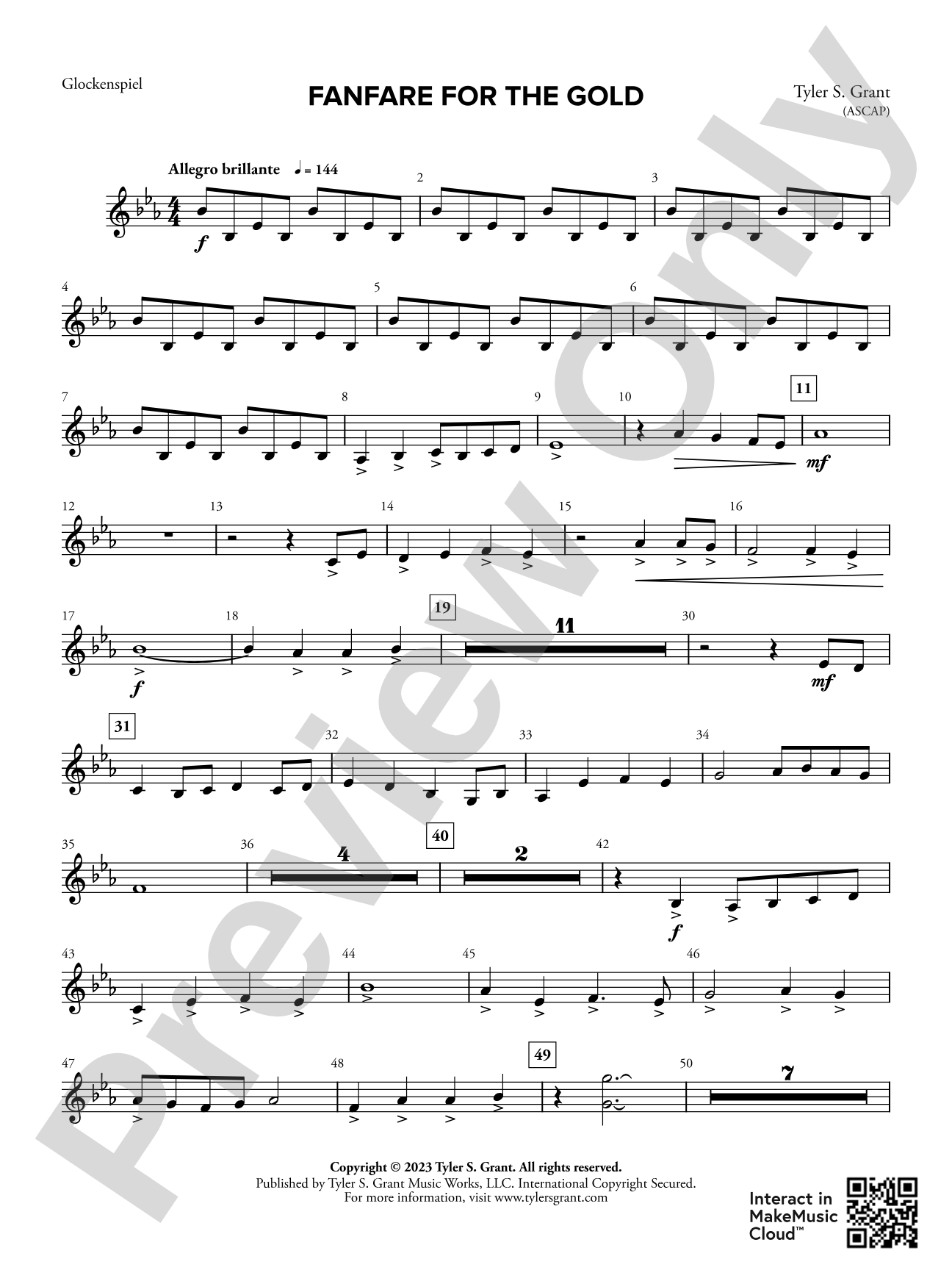 Fanfare for the Gold: Glockenspiel
