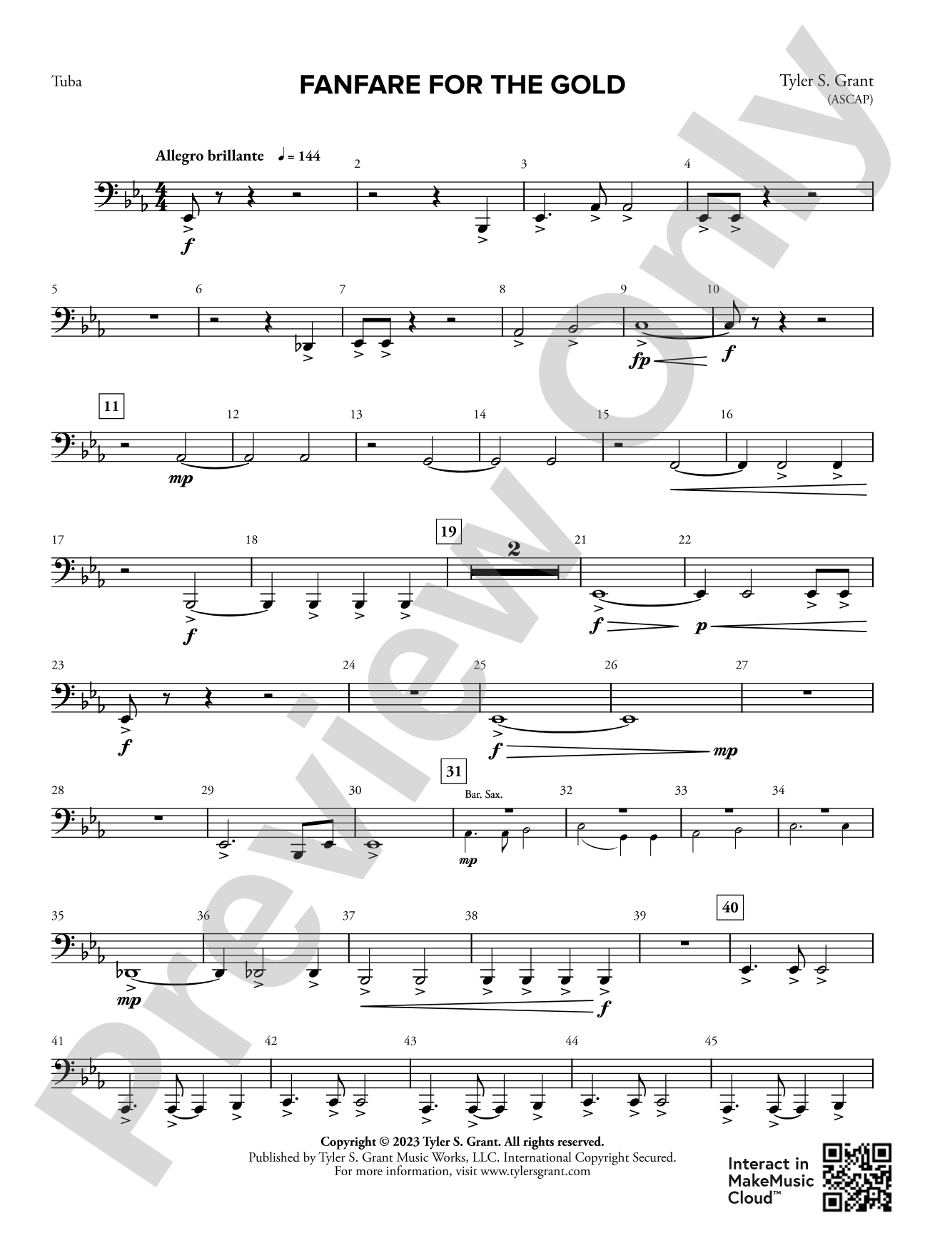 Fanfare for the Gold: Tuba