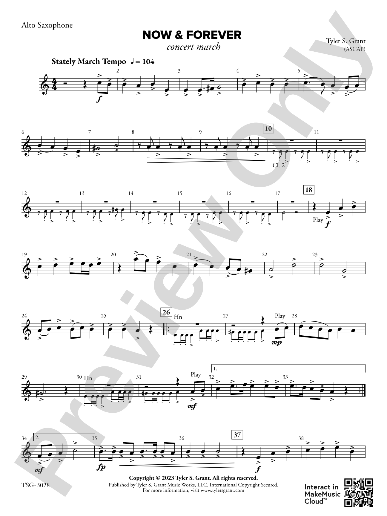 Now & Forever: 1st E-flat Alto Saxophone