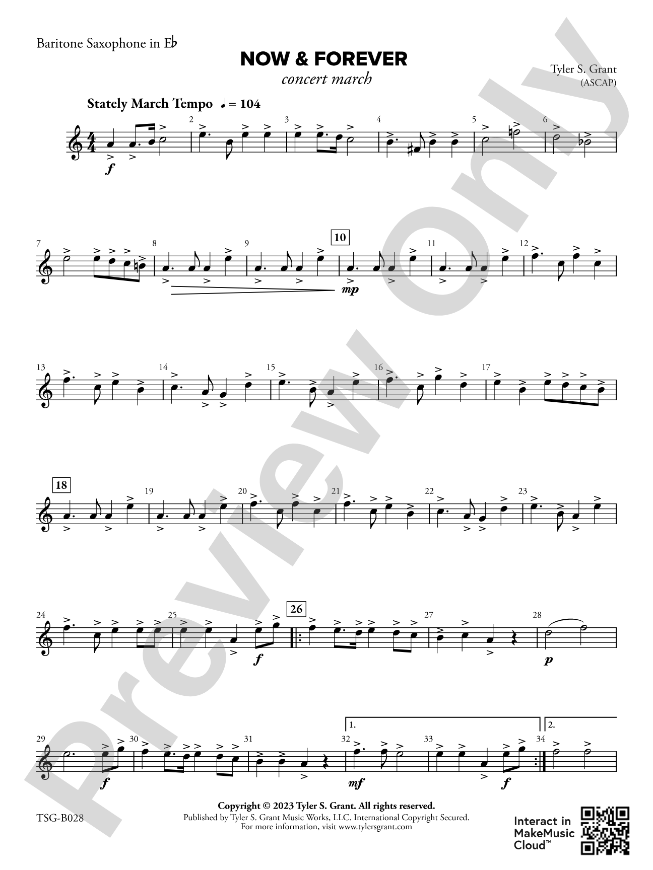 Now & Forever: E-flat Baritone Saxophone