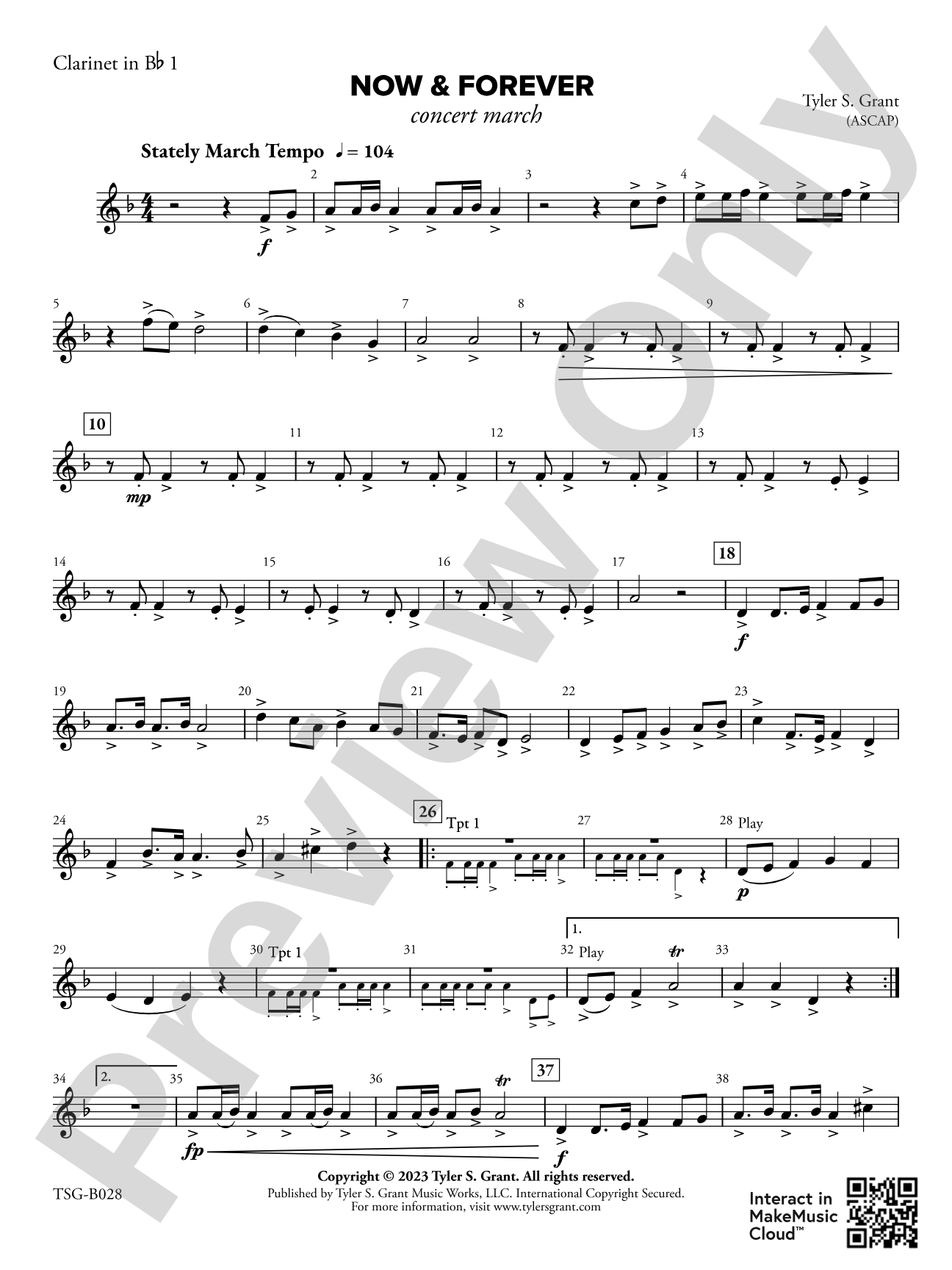 Now & Forever: 1st B-flat Clarinet