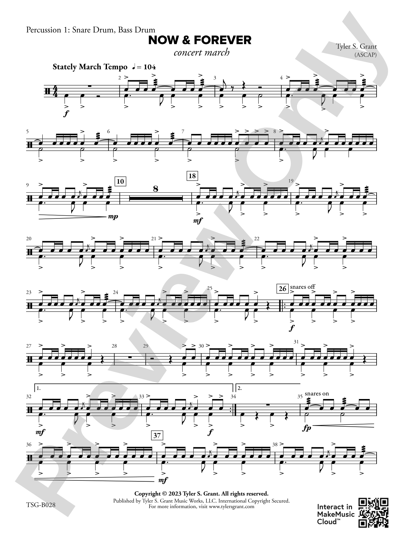 Now & Forever: 1st Percussion