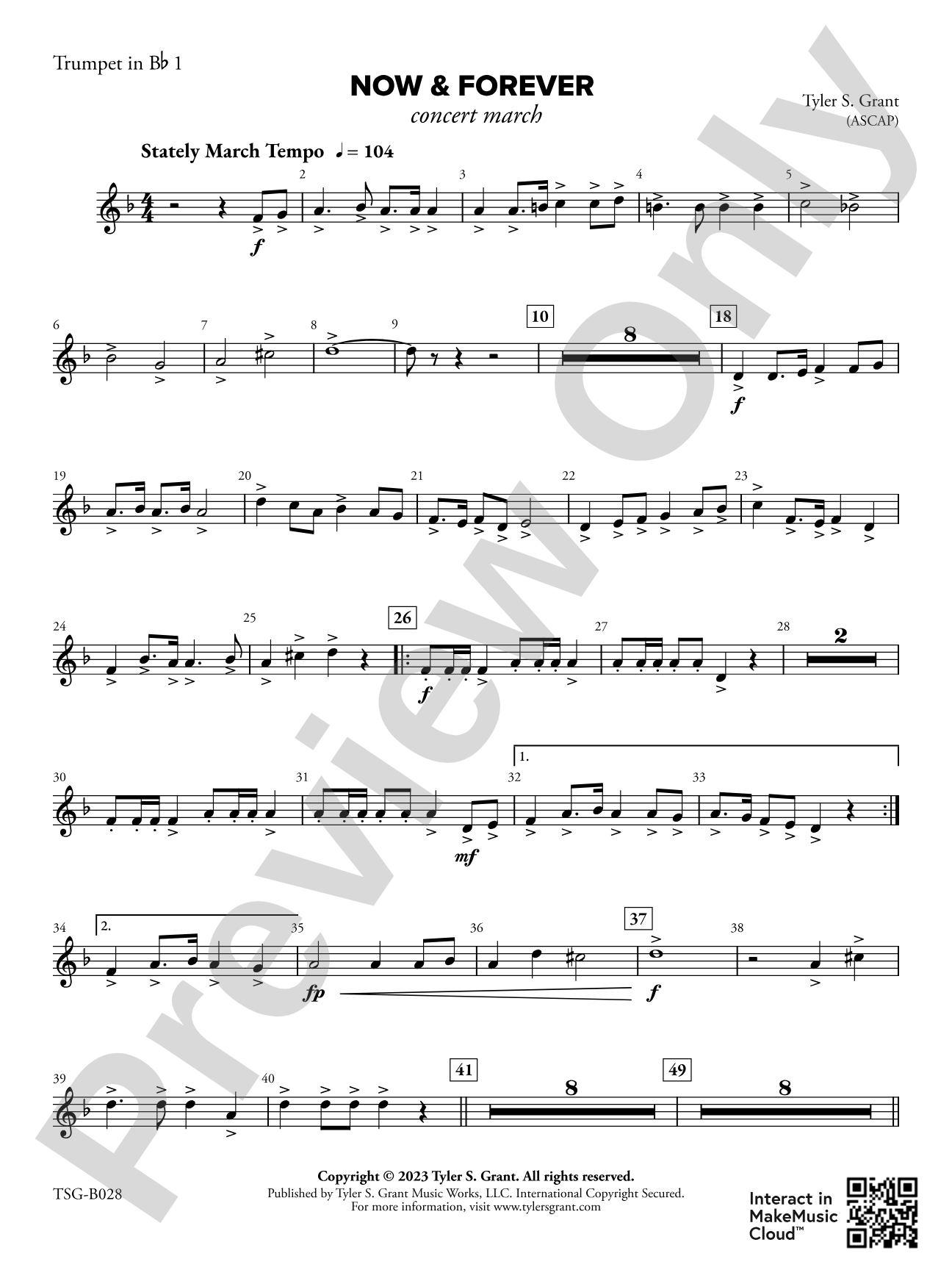 Now & Forever: 1st B-flat Trumpet