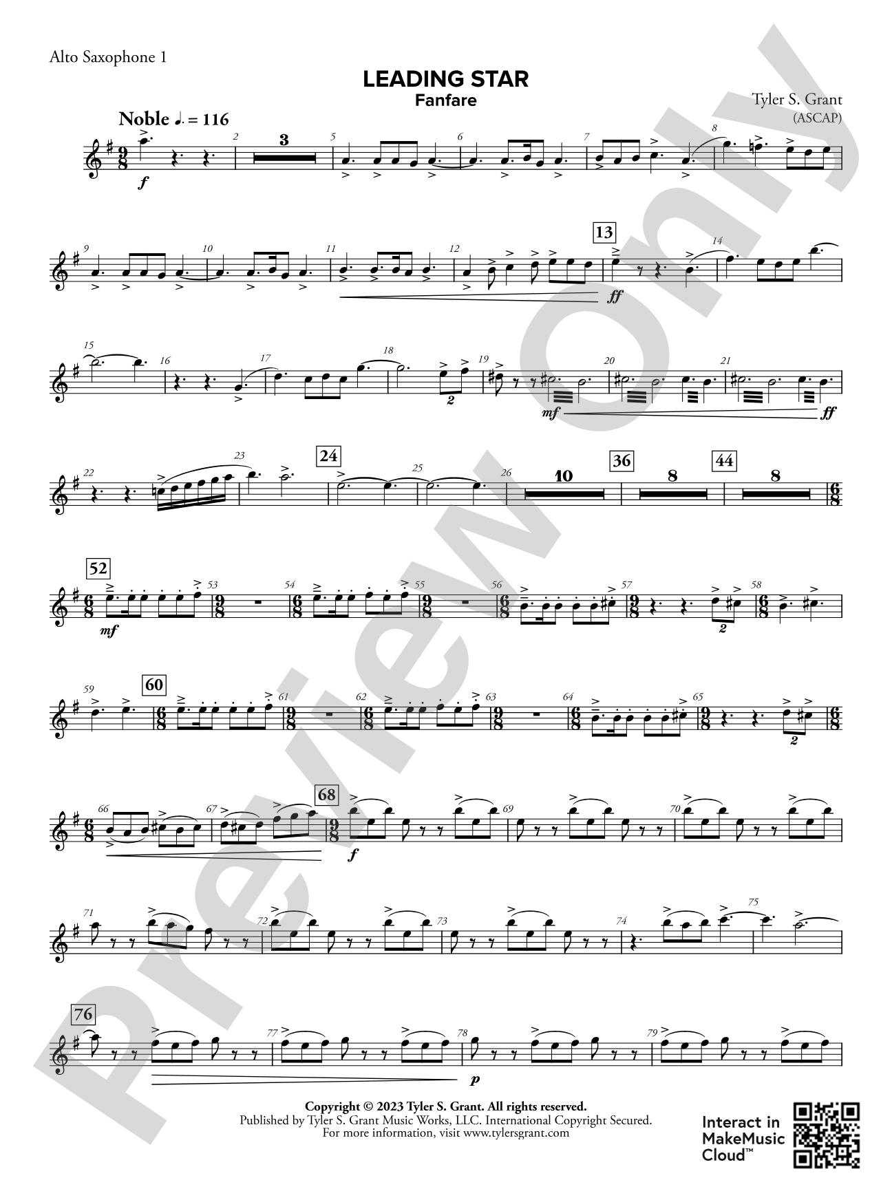 Leading Star Fanfare: 1st E-flat Alto Saxophone