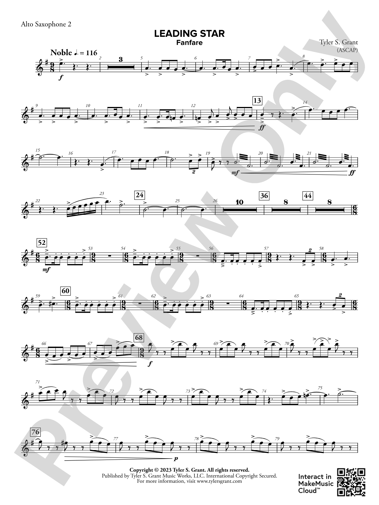 Leading Star Fanfare: 2nd E-flat Alto Saxophone