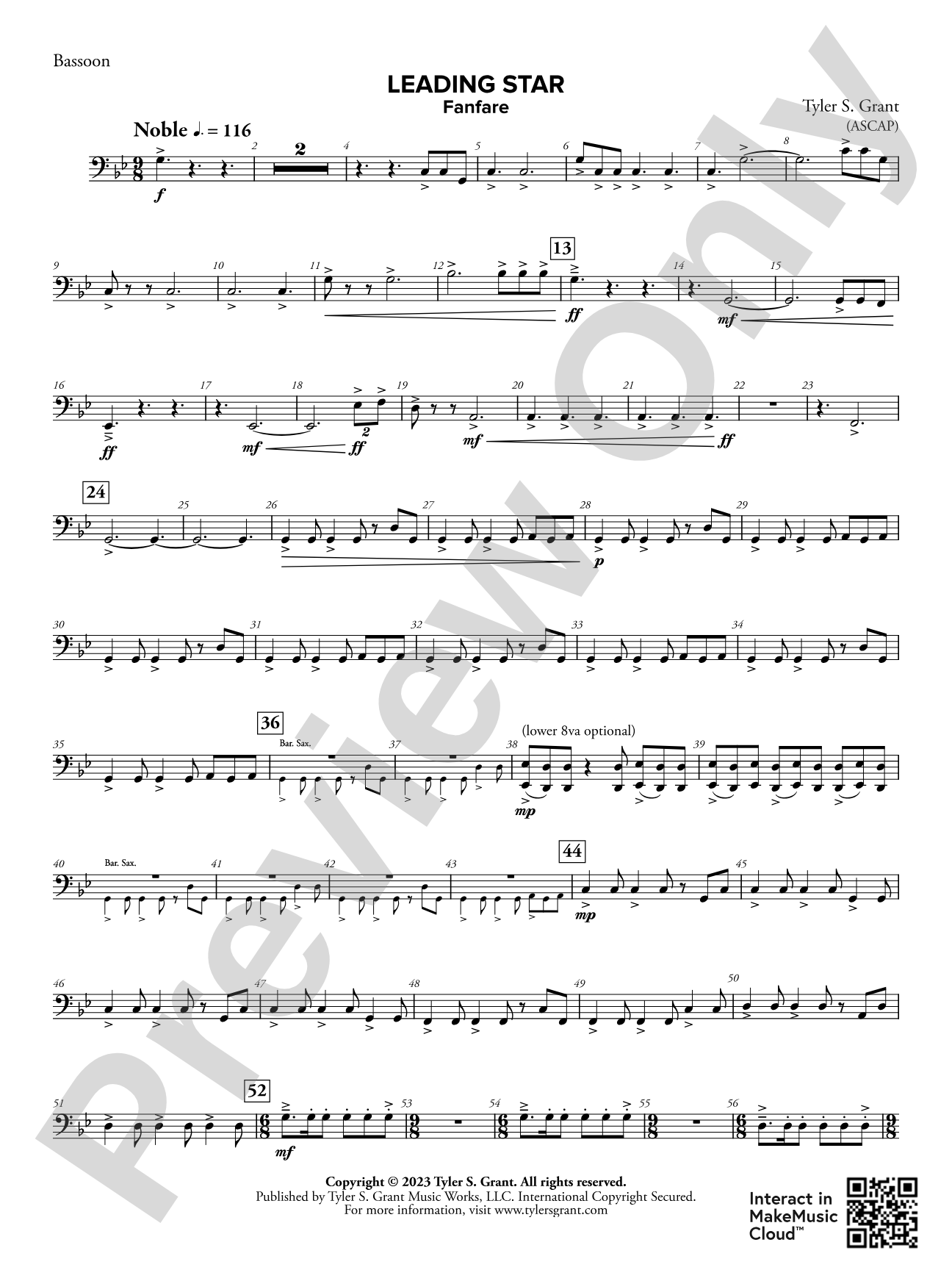 Leading Star Fanfare: Bassoon