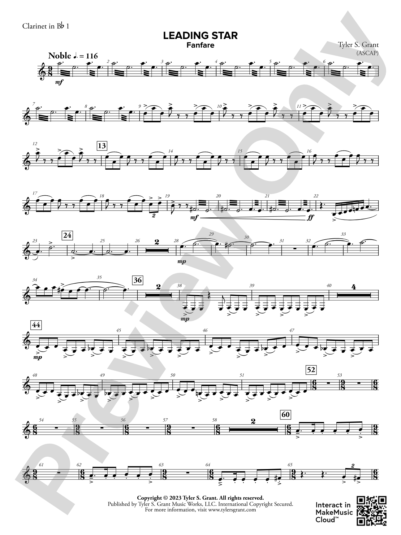 Leading Star Fanfare: 1st B-flat Clarinet