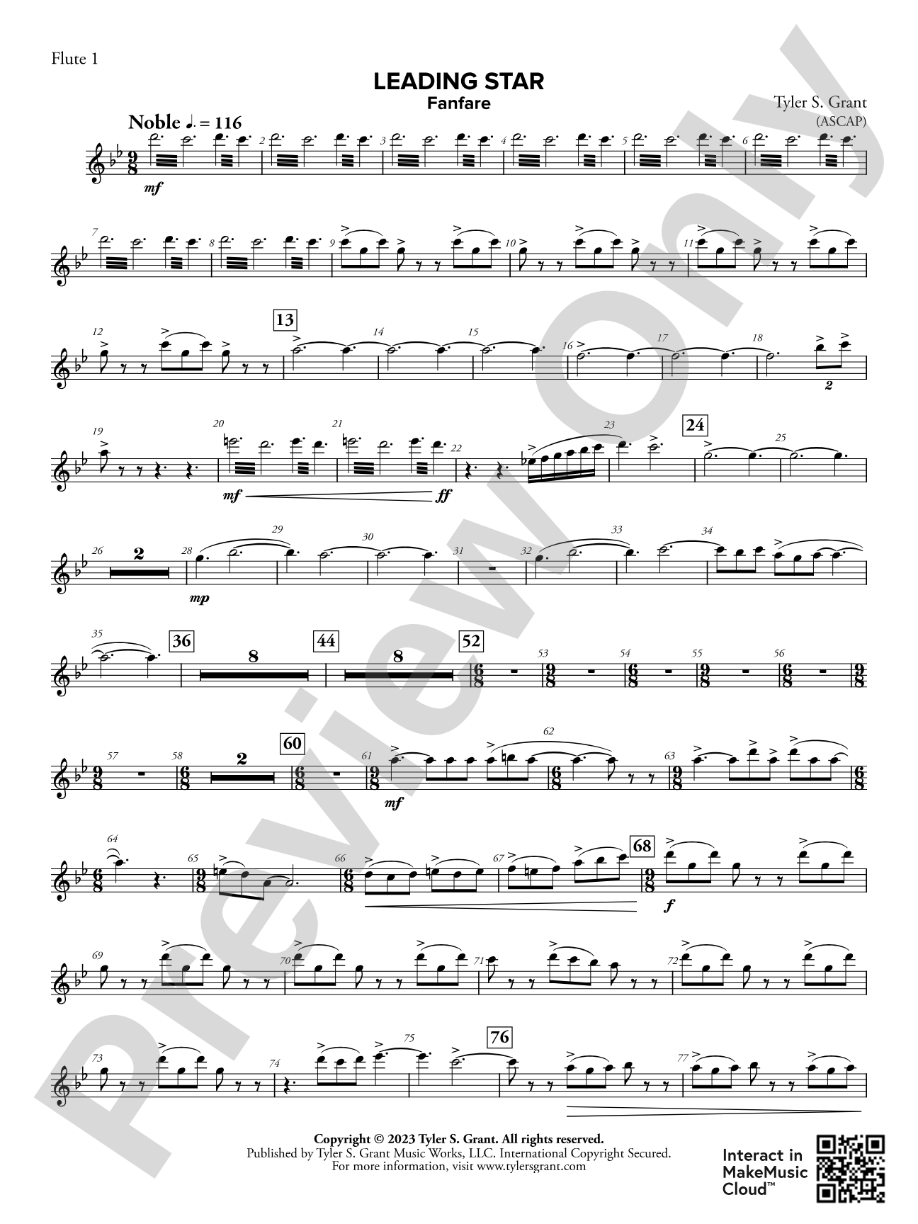 Leading Star Fanfare: 1st Flute