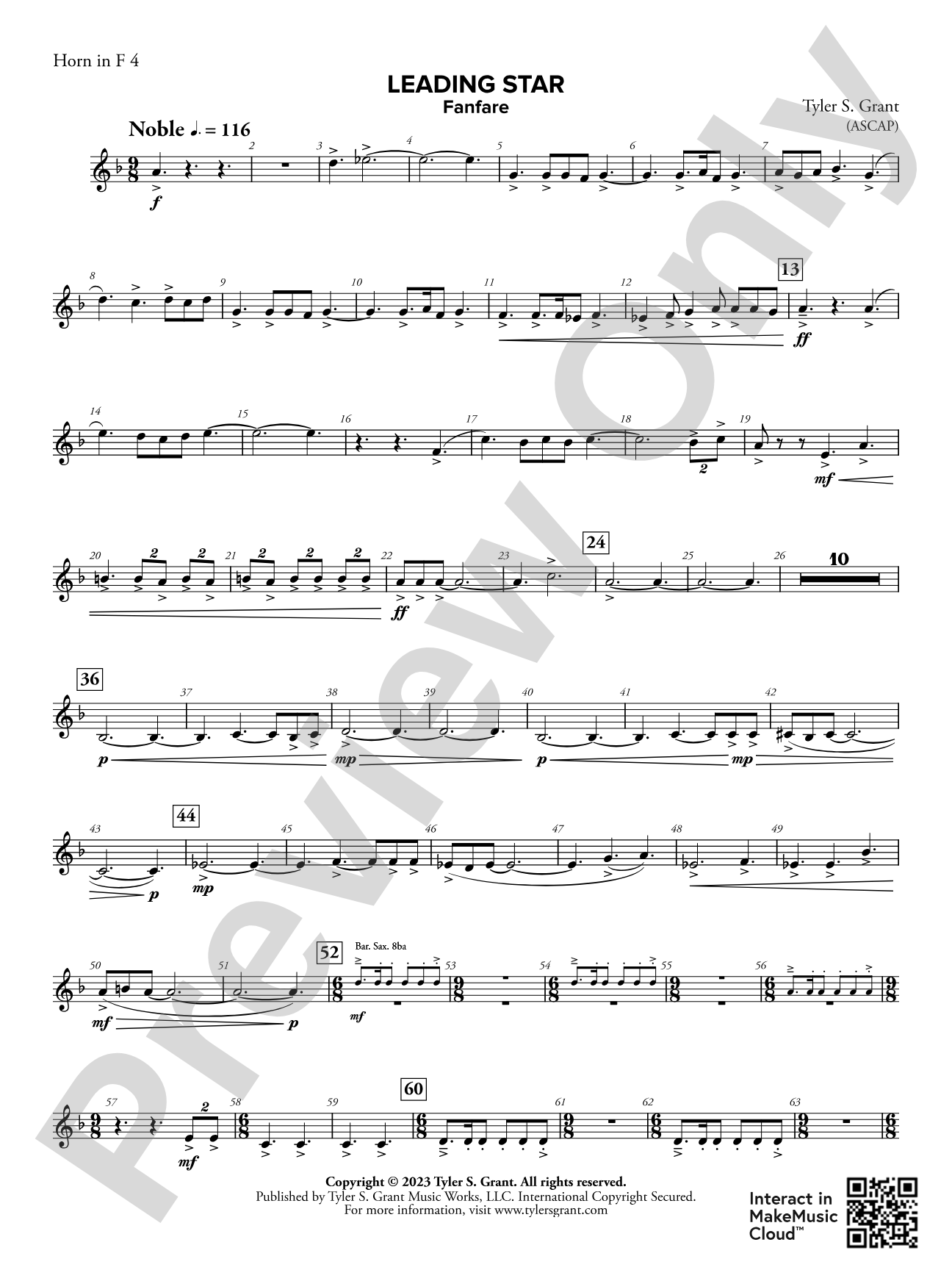 Leading Star Fanfare: 4th F Horn