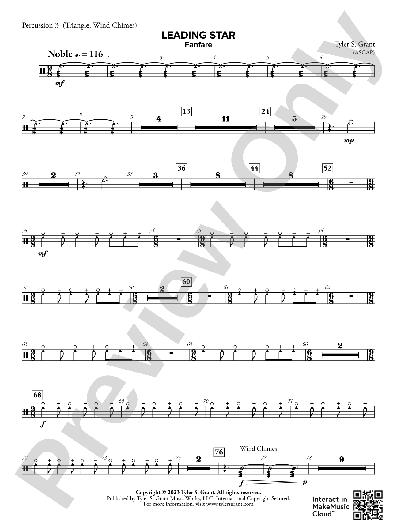 Leading Star Fanfare: 3rd Percussion