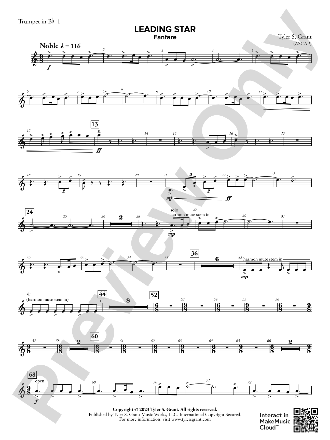 Leading Star Fanfare: 1st B-flat Trumpet