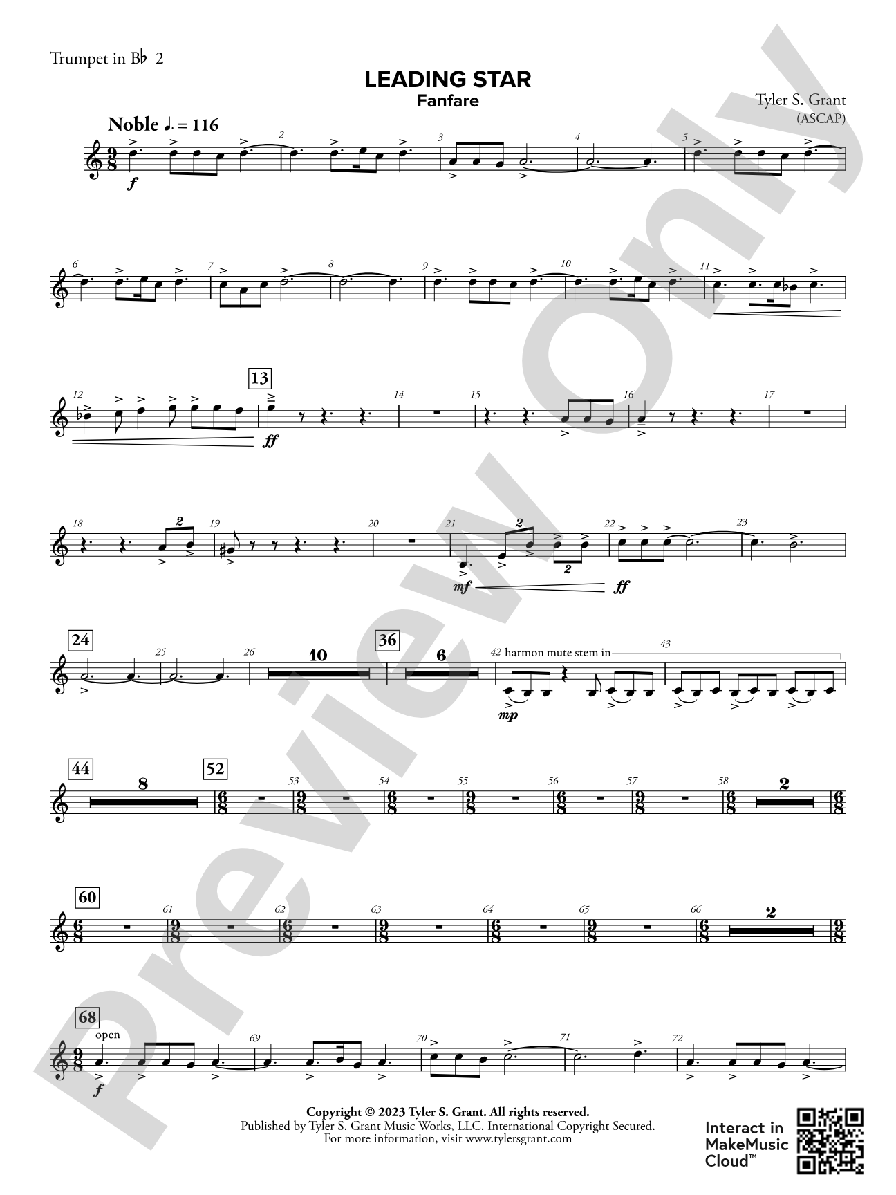 Leading Star Fanfare: 2nd B-flat Trumpet