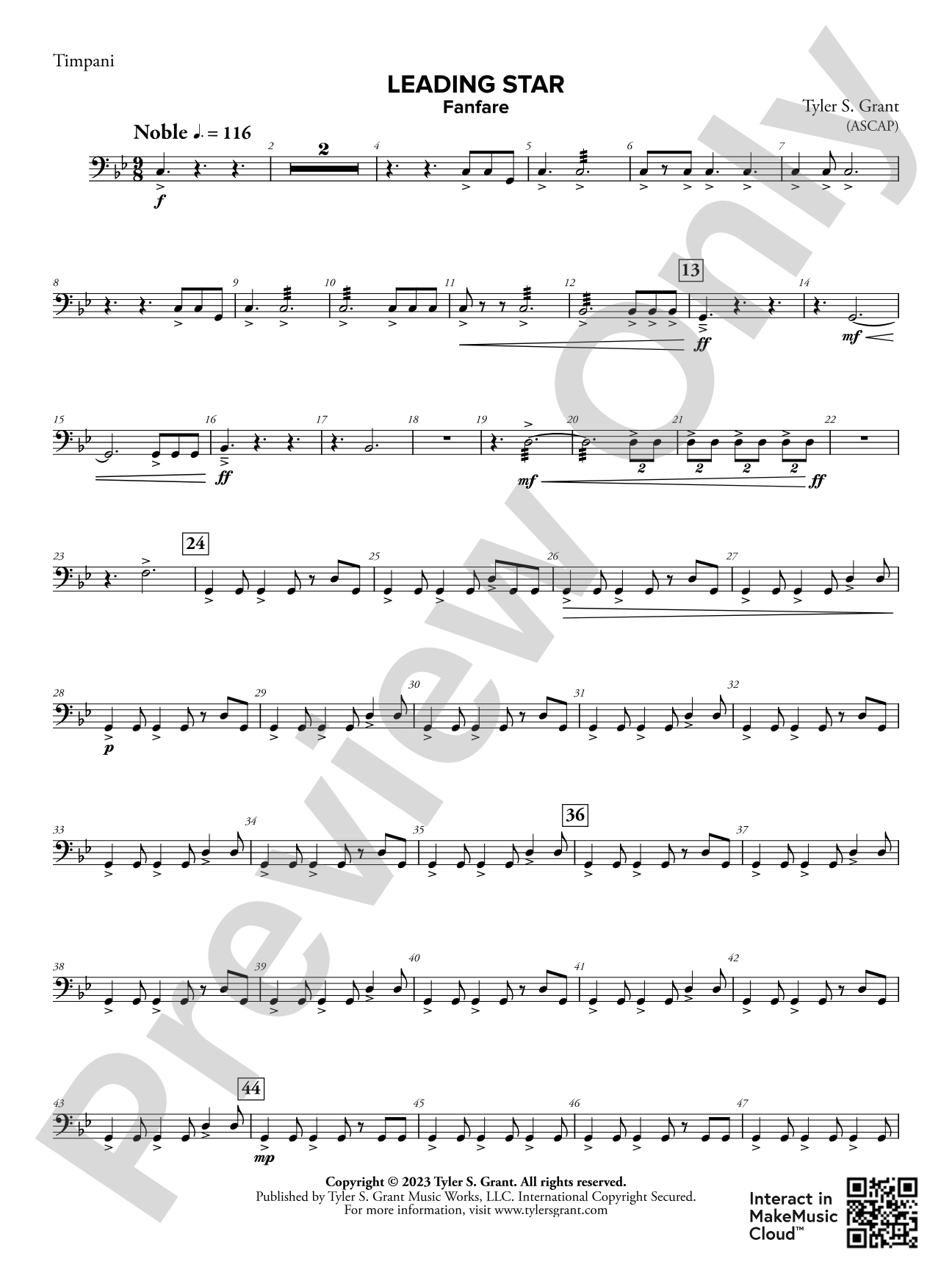 Leading Star Fanfare: Timpani