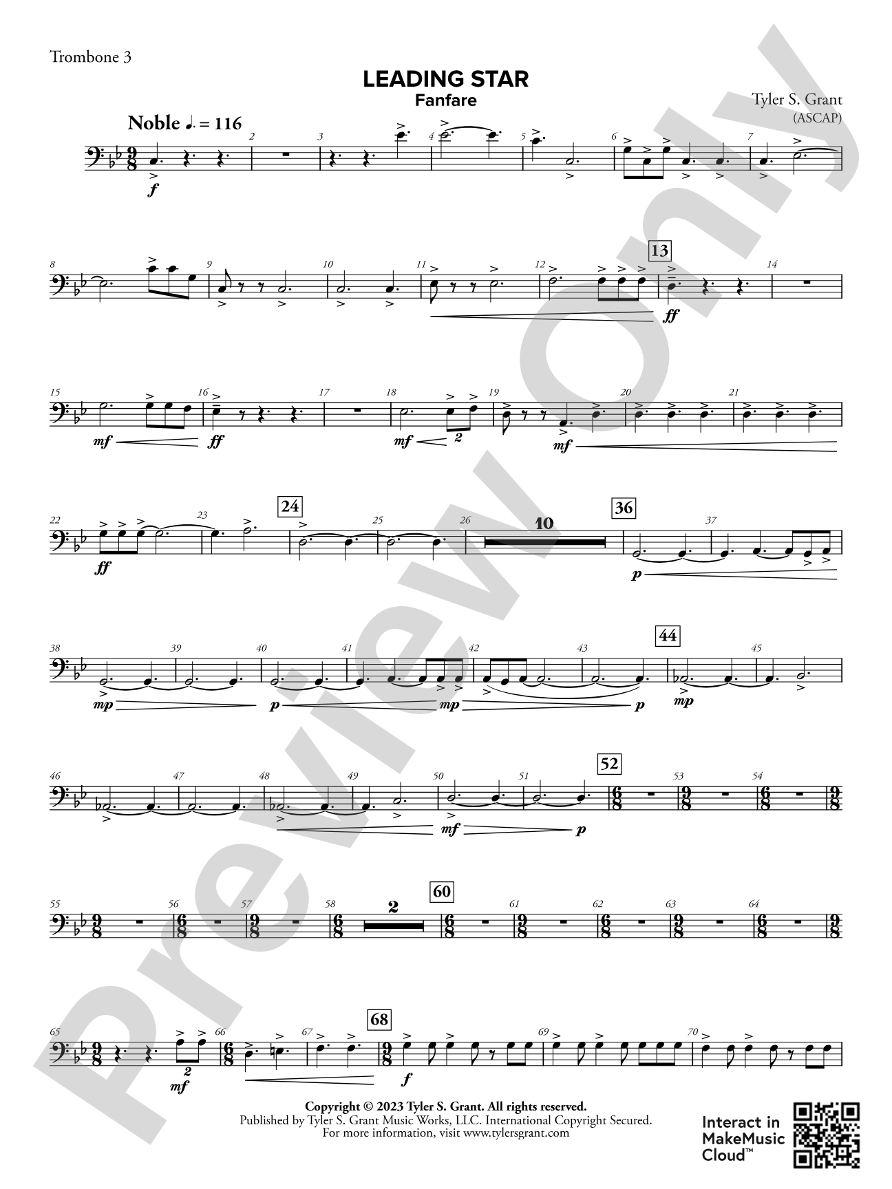 Leading Star Fanfare: 3rd Trombone