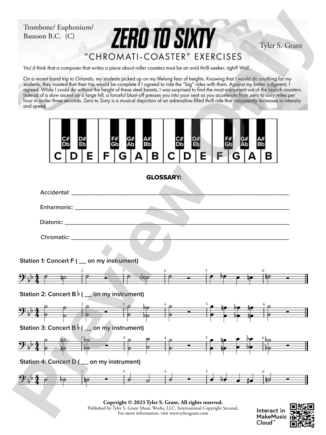 Zero to Sixty: Supplemental Guide - C Bass Clef High