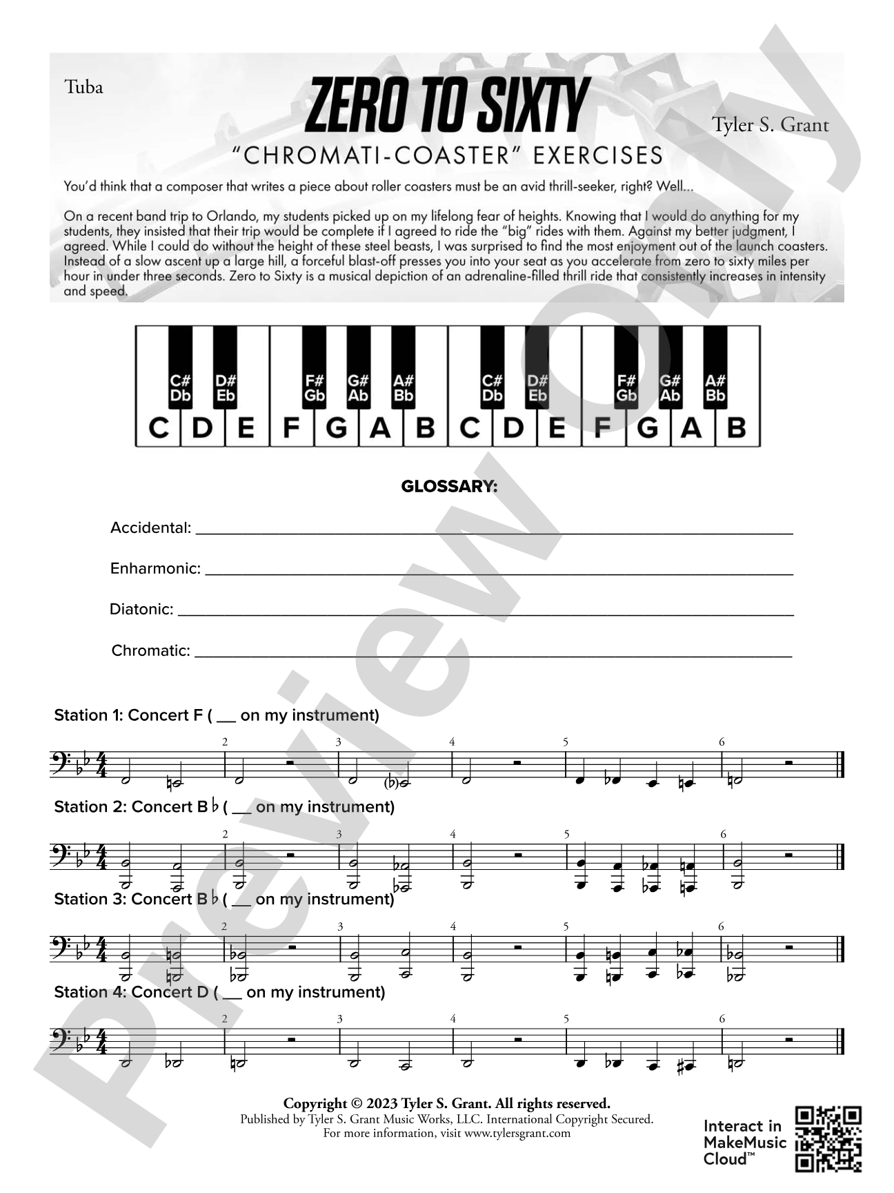 Zero to Sixty: Supplemental Guide - C Bass Clef Low