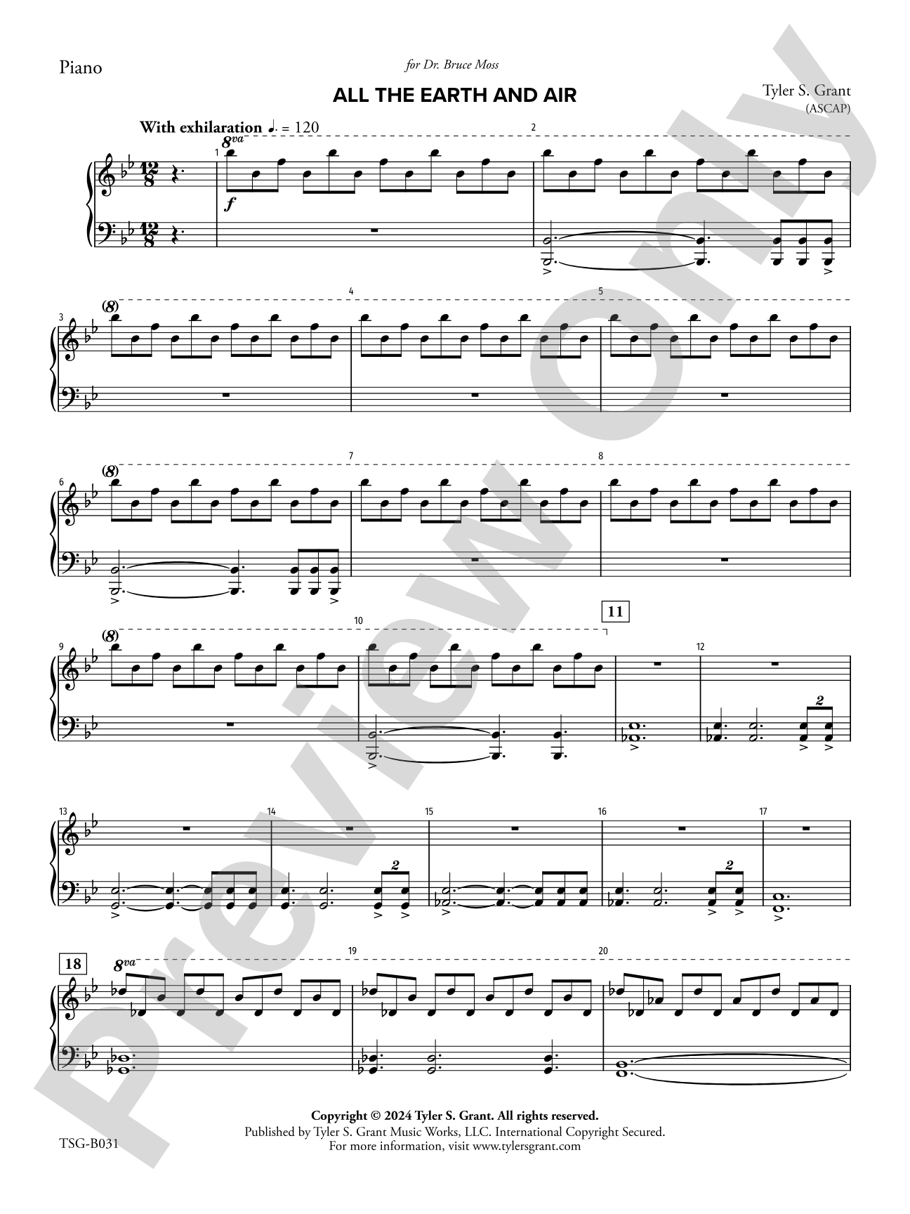 All the Earth and Air: Piano Accompaniment