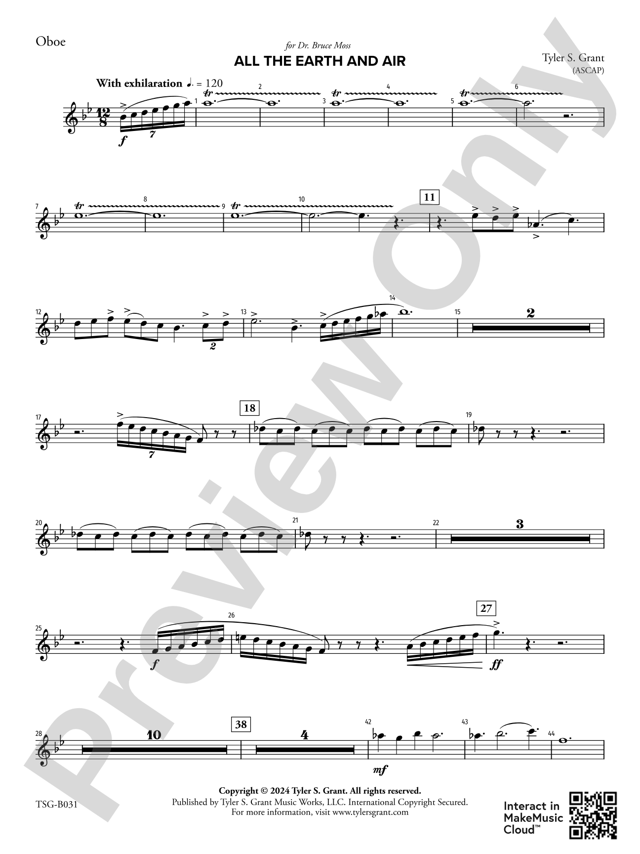 All the Earth and Air: Oboe